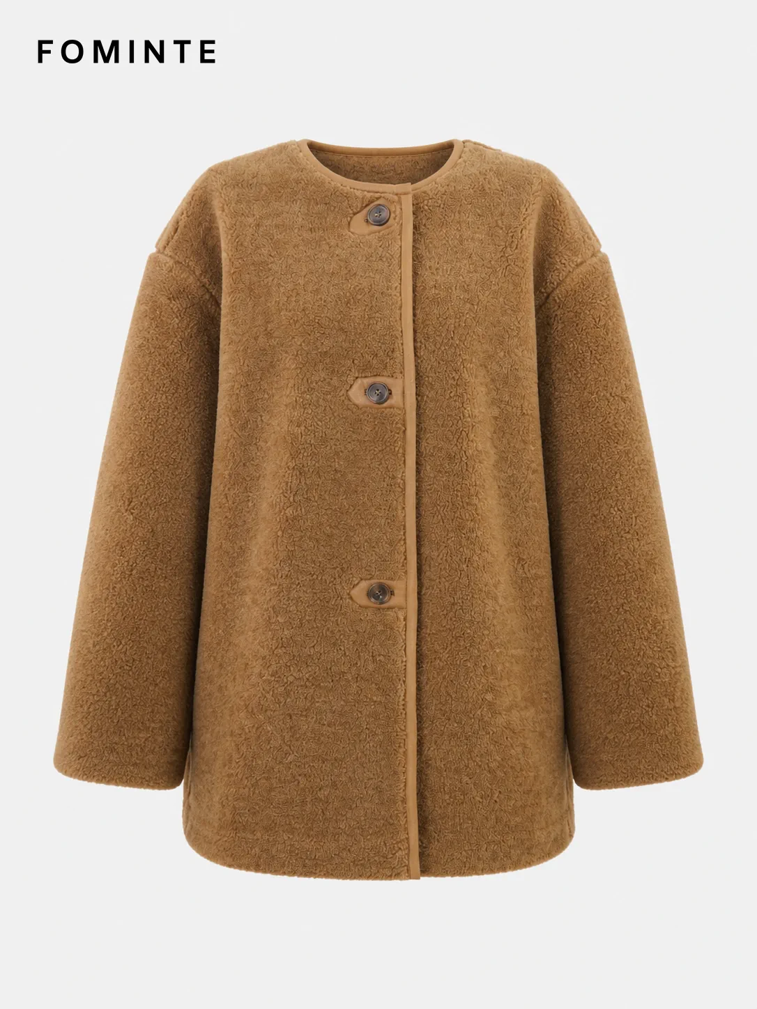 [Copy]WholesaleHigh-Pile Sherpa Fleece Stand-Collar Jacket - S014100355