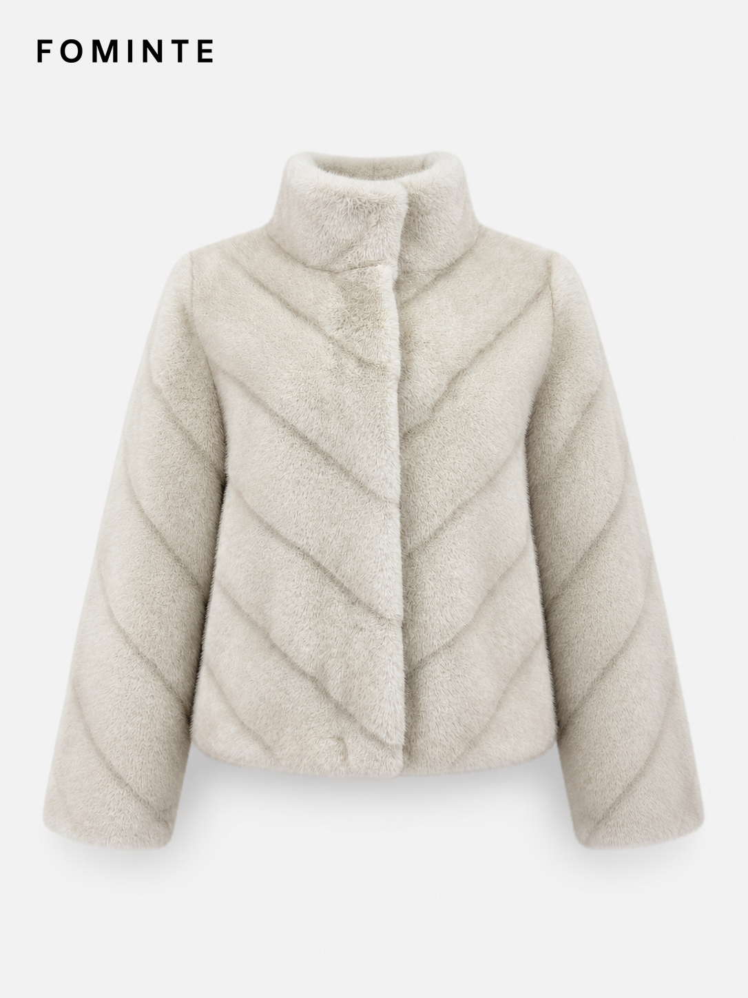 Ivory White Boutique Faux Fur Jacket Wholesale