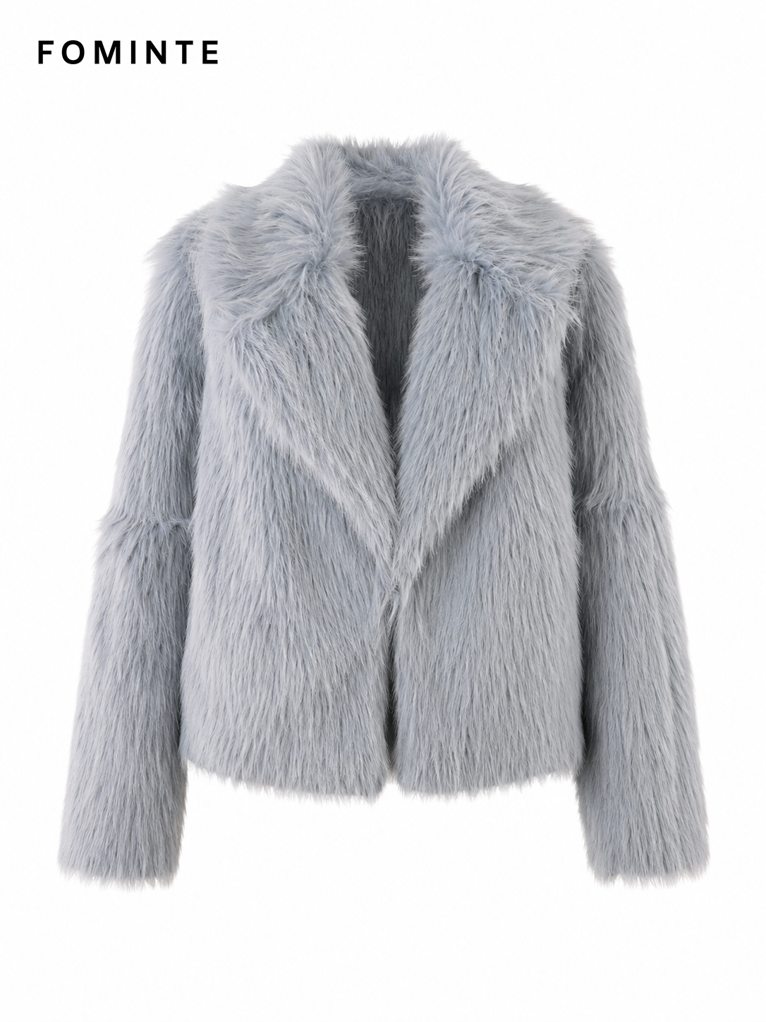 Blue Tonal-Gradient Faux Fur Jacket Wholesale