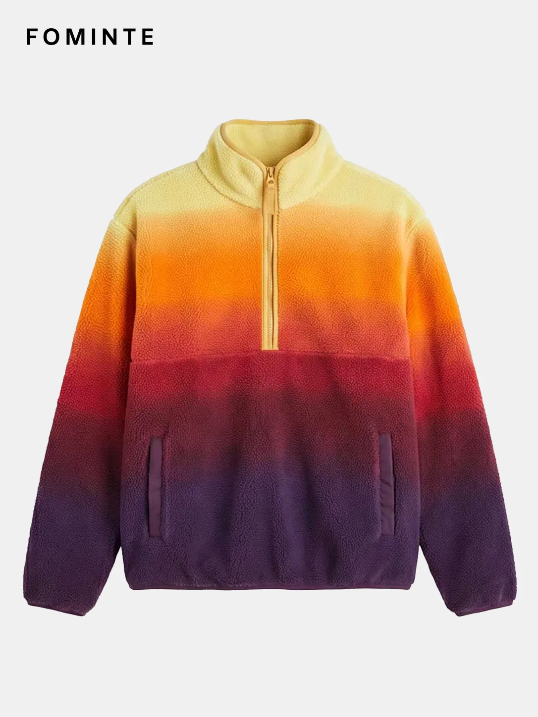 Sunset Gradient Quarter-Zip Fleece Pullover