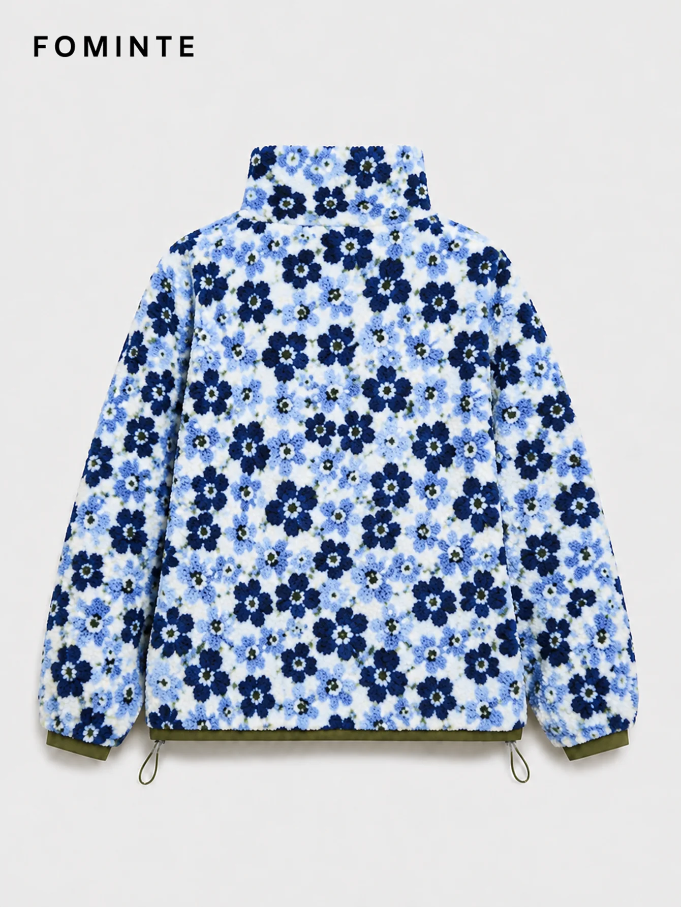 Fleece High Collar Full-Zip Jacket - All-Over Print Wholesale Custom Sportswear - FM0801000412-3