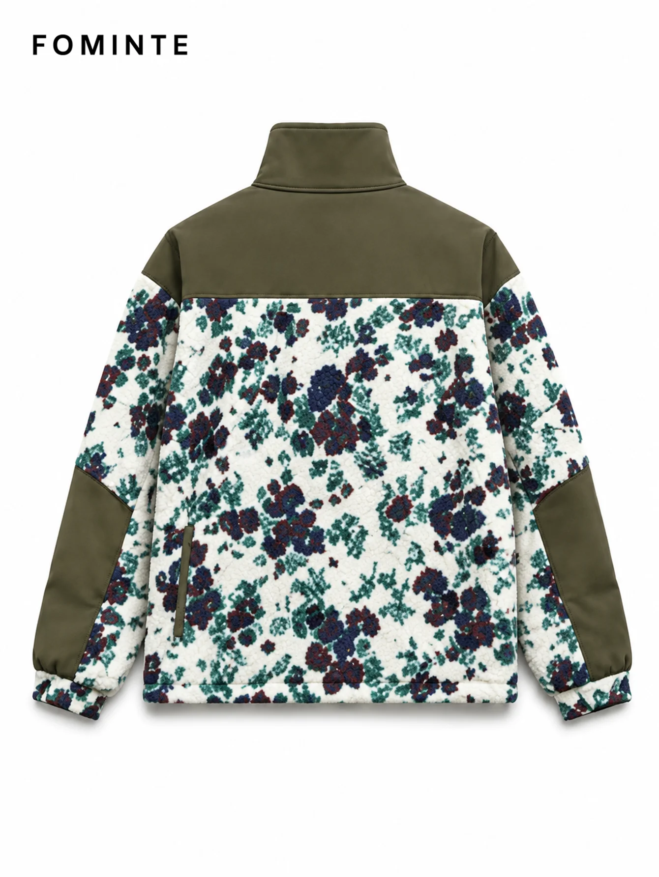 Fleece Outdoor Spliced Stand Collar Pullover - All-Over Print Wholesale Custom Sportswear - FM0801000413-6