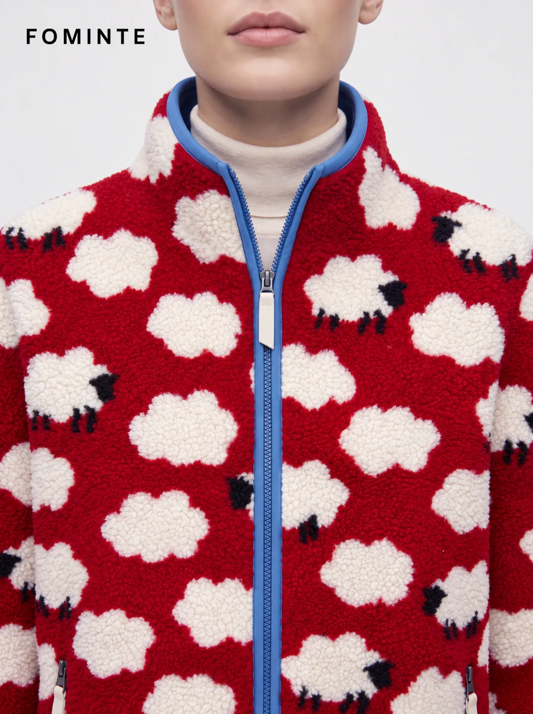 Women's Cropped Drop-Shoulder Relaxed Fit Fleece Jacket
