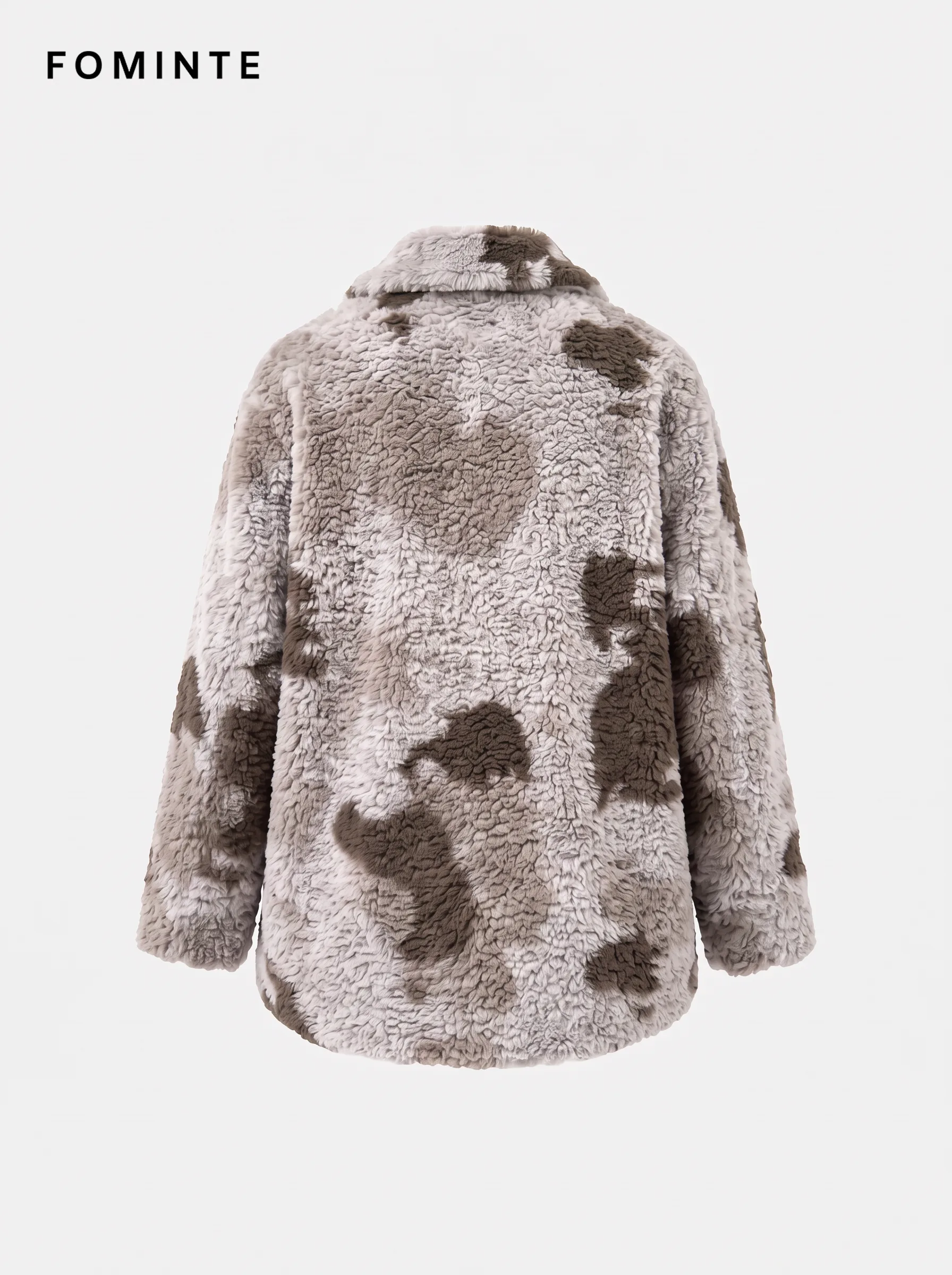 Women's Blush Rose Quilted-Look Faux Fur Crop Jacket