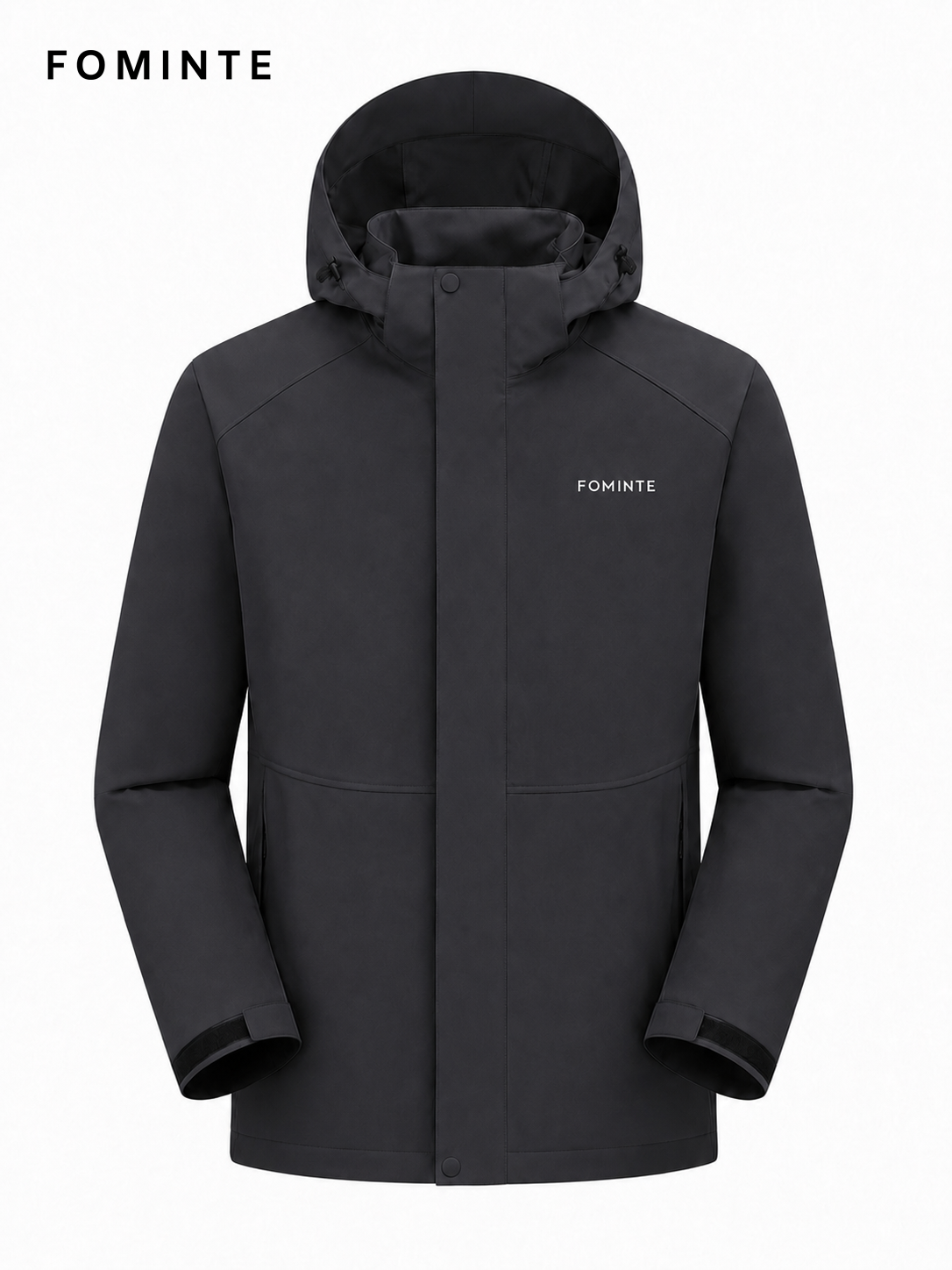 Charcoal Women's Hooded Softshell Jacket Wholesale Custom Outerwear - FM0801000431-1