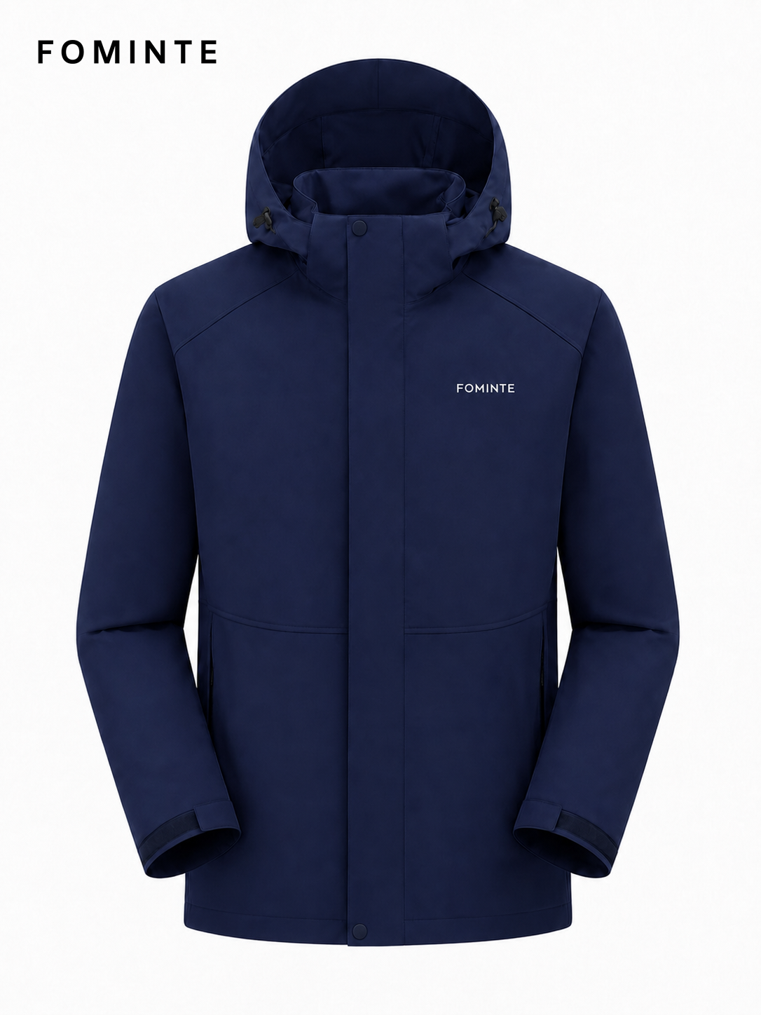 Navy Blue Women's Hooded Softshell Jacket Wholesale Custom Outerwear - FM0801000431-2