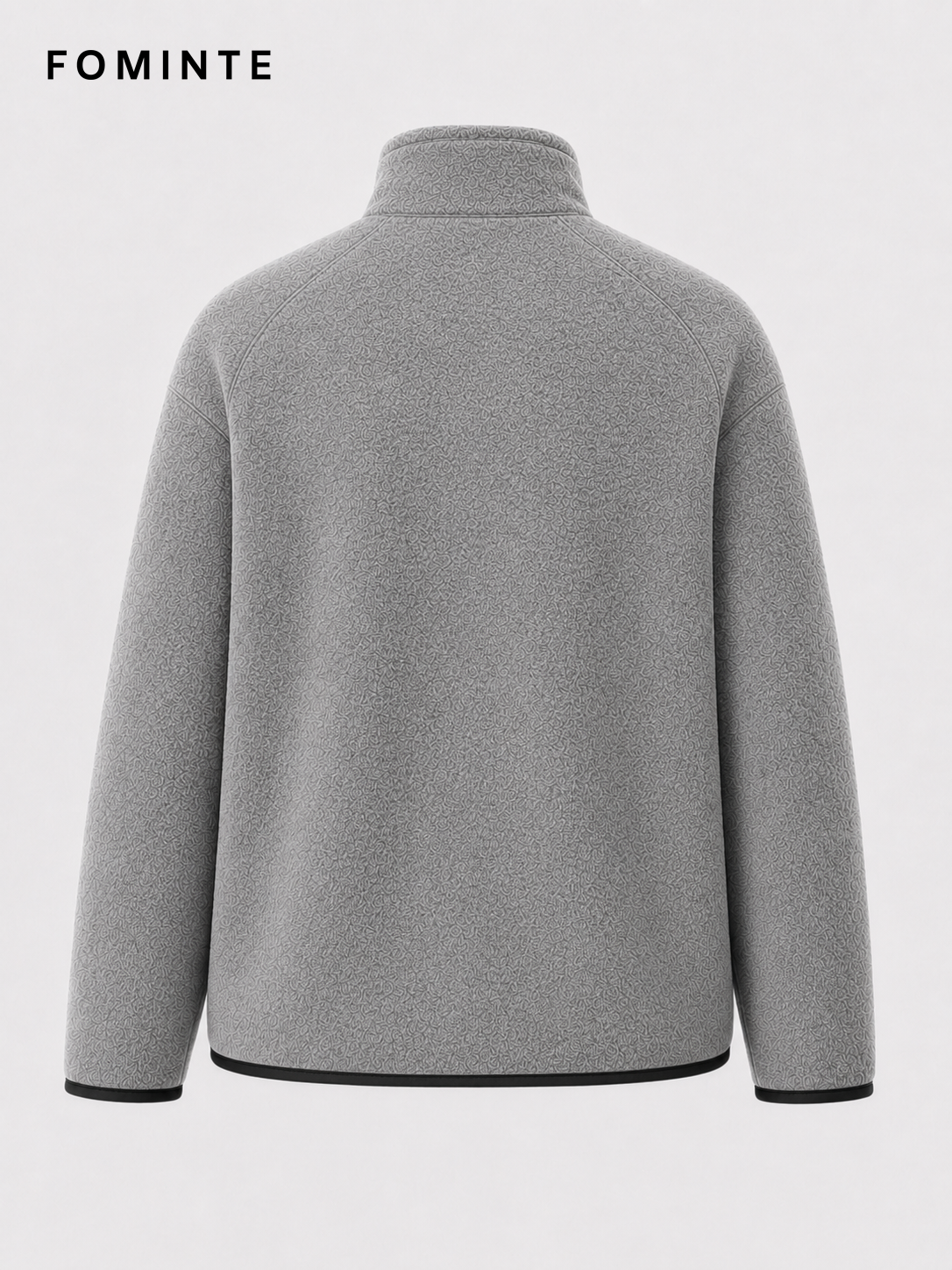 Grey and Dark Grey Unisex Full-Zip Fleece Jacket Wholesale Custom Outerwear - FM0801000450-1