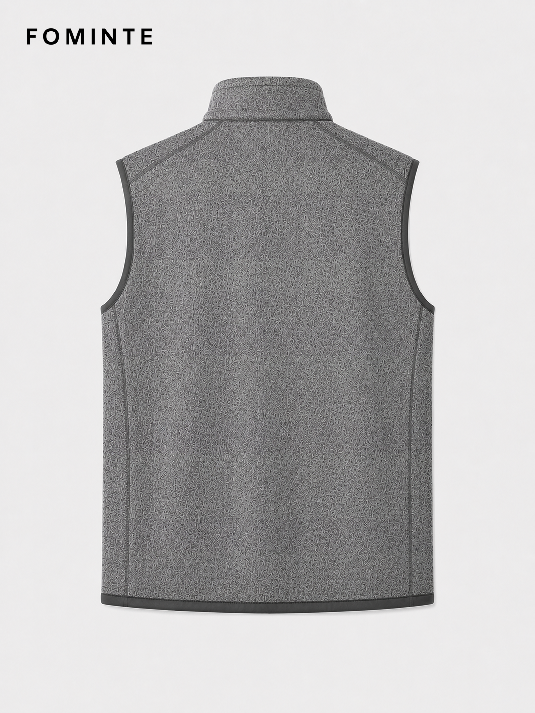 Grey Men's Full-Zip Fleece Vest Wholesale Custom Outerwear - FM0801000451