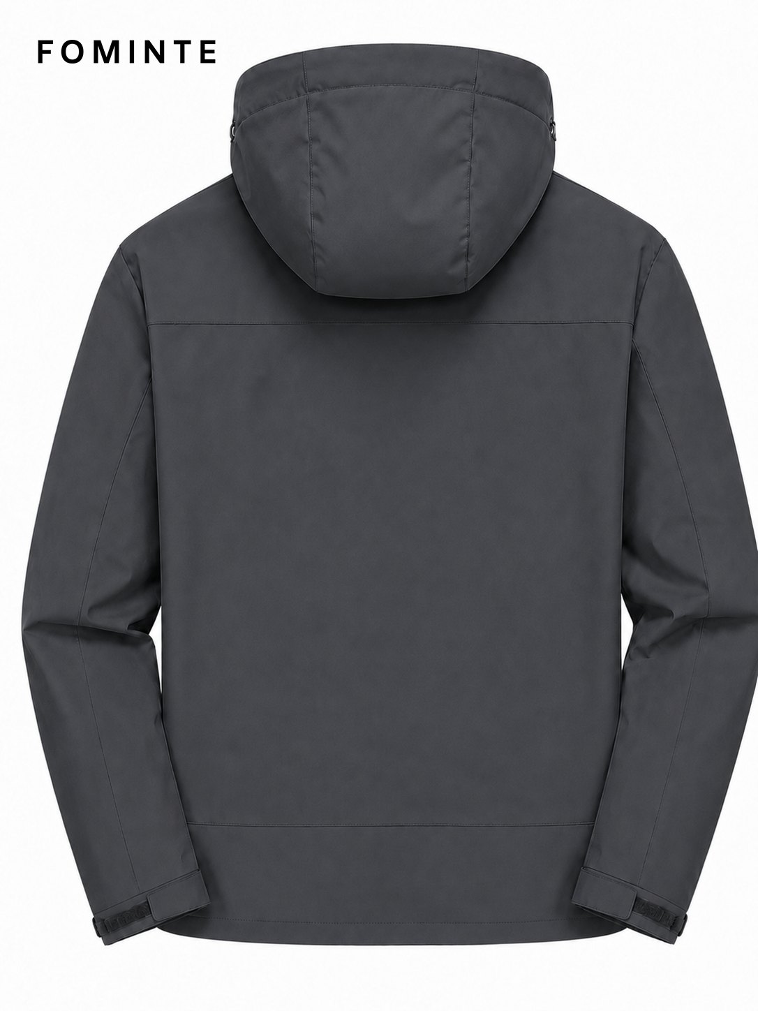 Dark Charcoal Men's Hooded Softshell Jacket Wholesale Custom Outerwear - FM0802000441-2