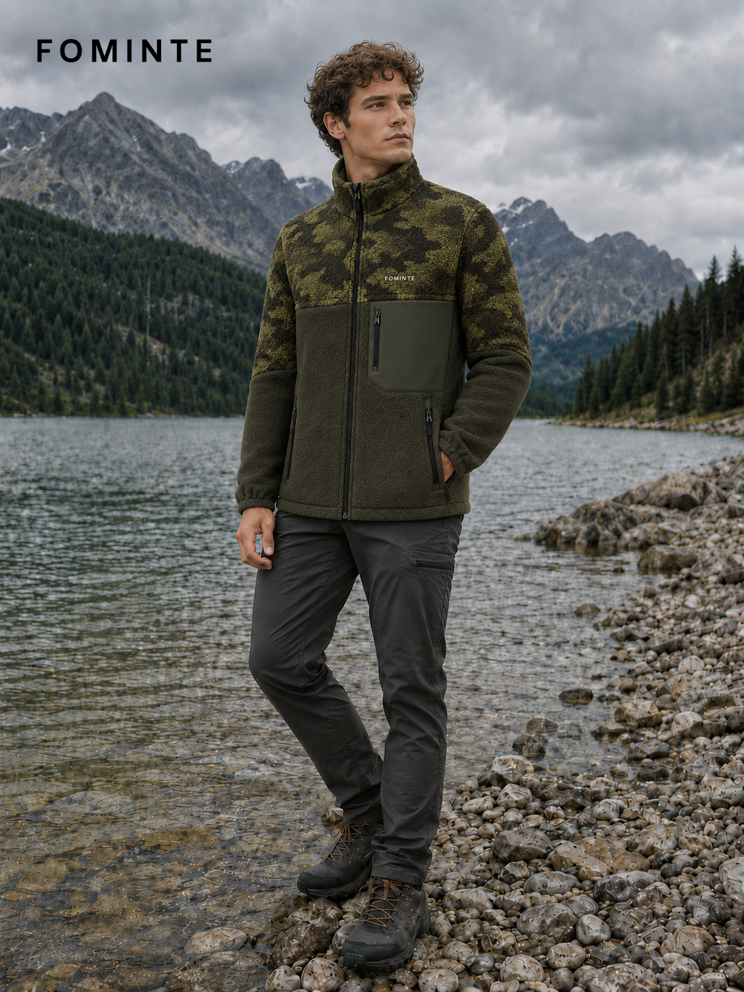 Camo Yoke Full-Zip Fleece Jacket FM0801000426