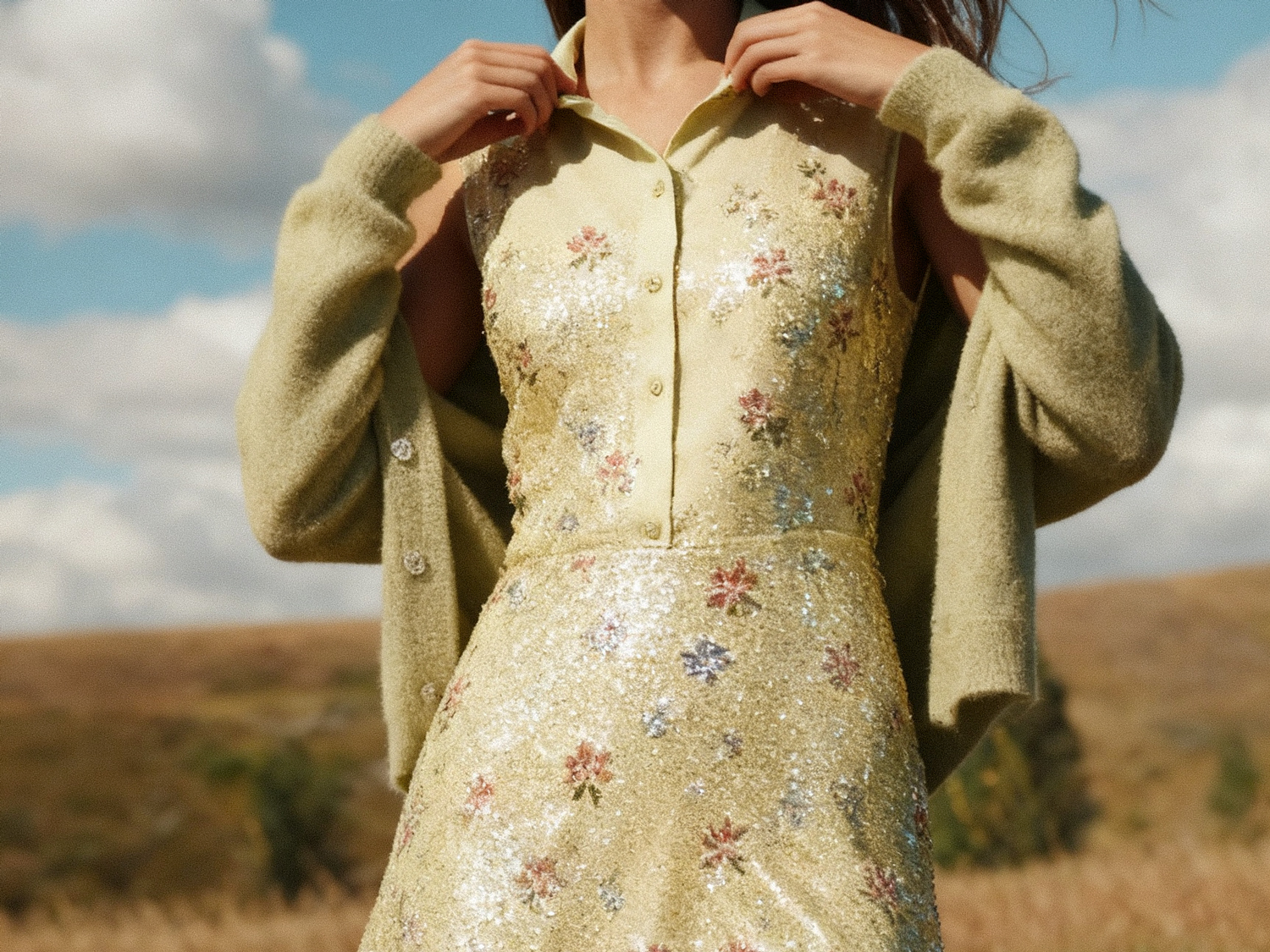 Elegant dresses made with custom printed fabric