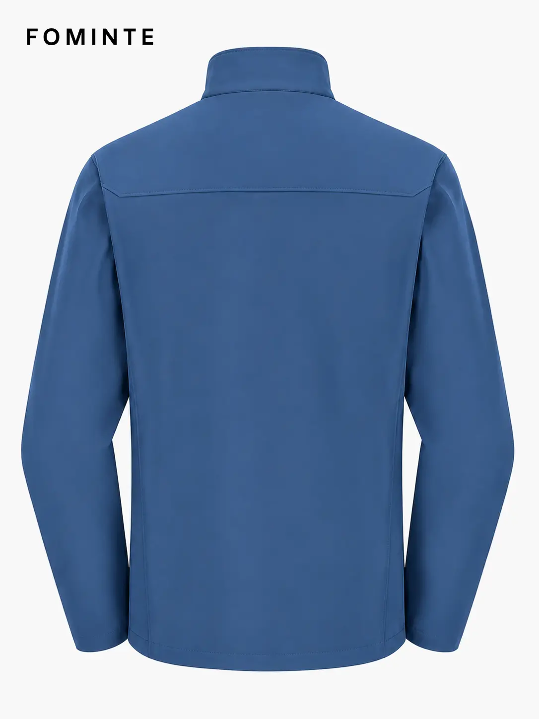 Men's Deep Cloud Blue Stand Collar Softshell Jacket