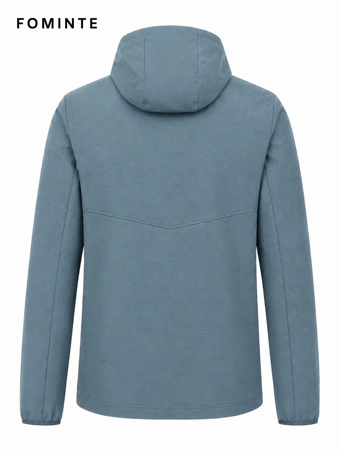 Men's Blue Grey Hooded Outdoor Softshell Jacket