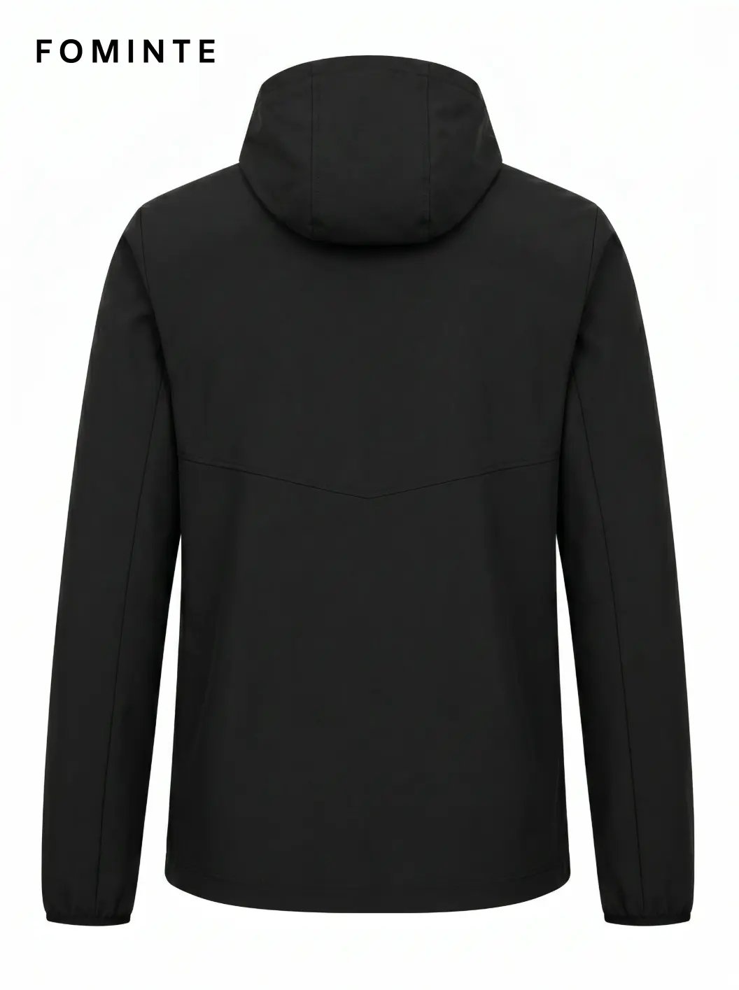 Men's Black Hooded Outdoor Softshell Jacket