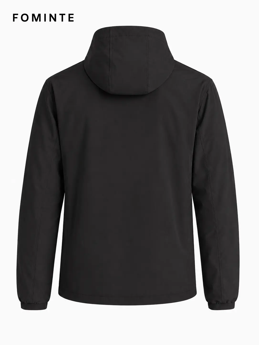Men's Charcoal Black Minimal Hooded Softshell Jacket