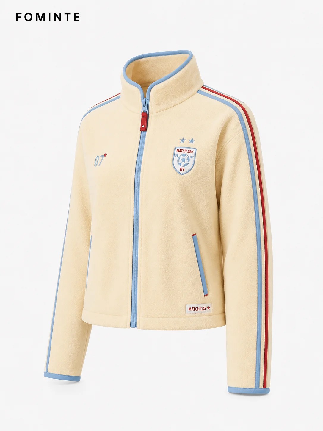 Fleece Stand Collar Cardigan - Solid Color Wholesale Custom Sportswear - FM0802000401-4