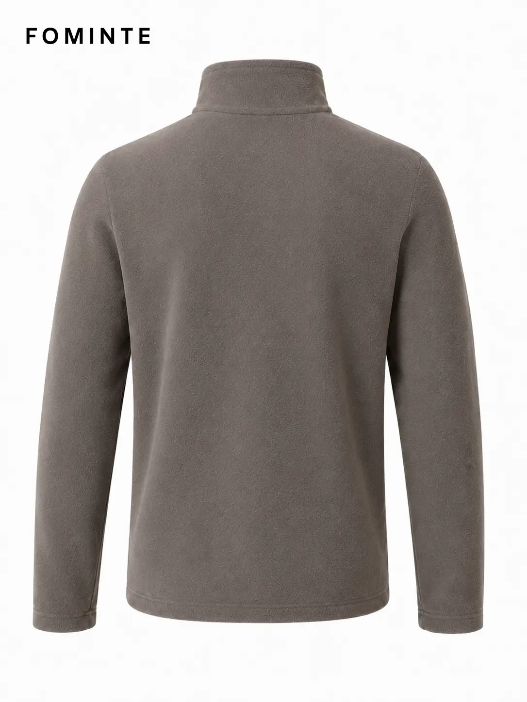 Men's Grey Coffee Lightweight Quarter-Zip Fleece Pullover