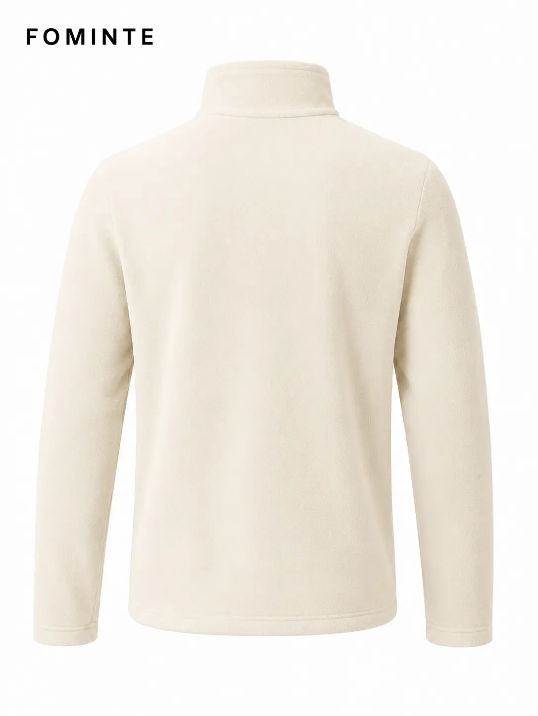 Men's Off White Lightweight Quarter-Zip Fleece Pullover