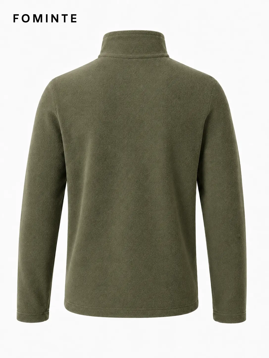 Men's Olive Moss Green Lightweight Quarter-Zip Fleece Pullover