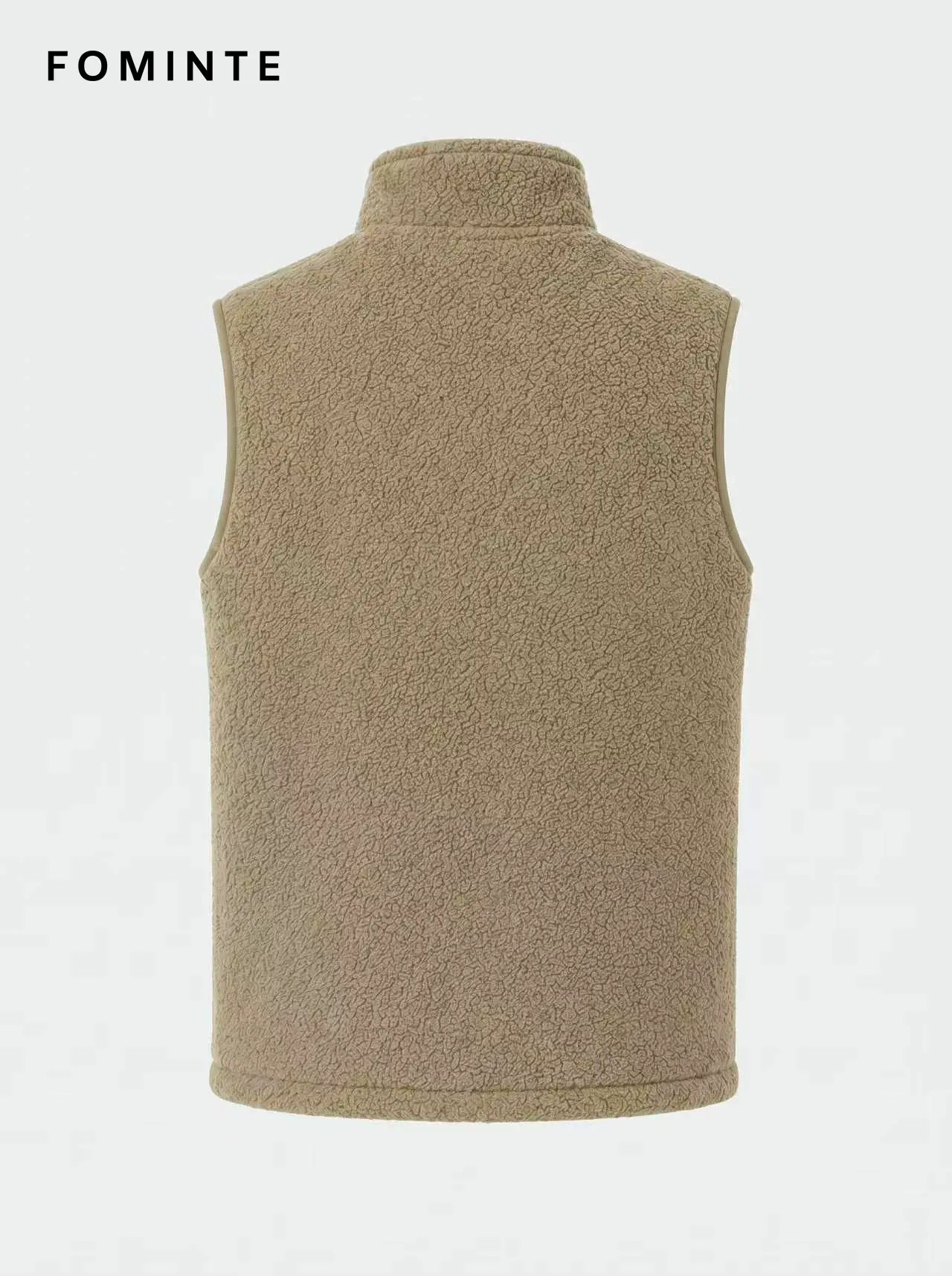 Men's Khaki Full-Zip Fleece Vest