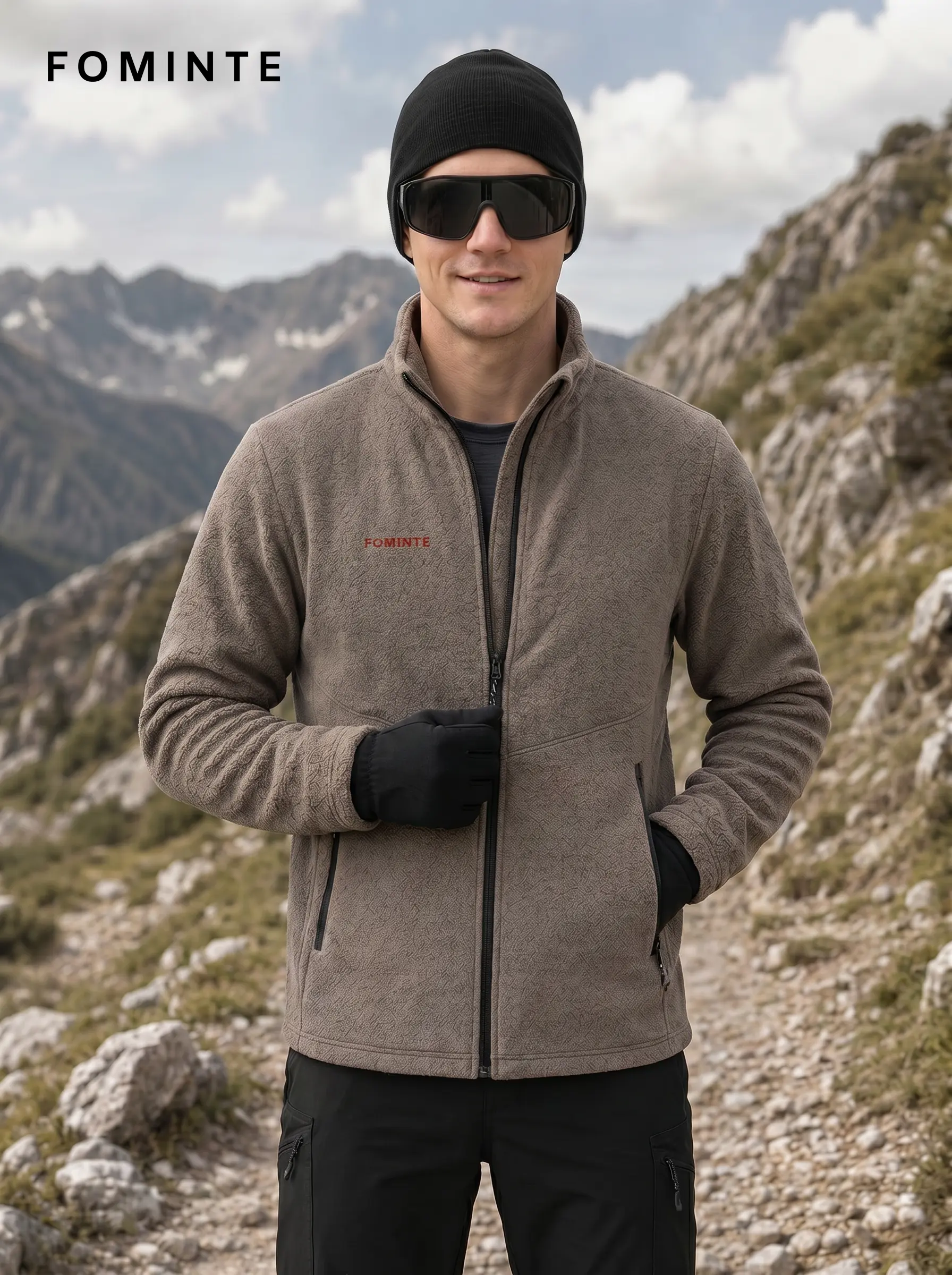 Men's Sky Blue Technical Softshell Hiking Jacket