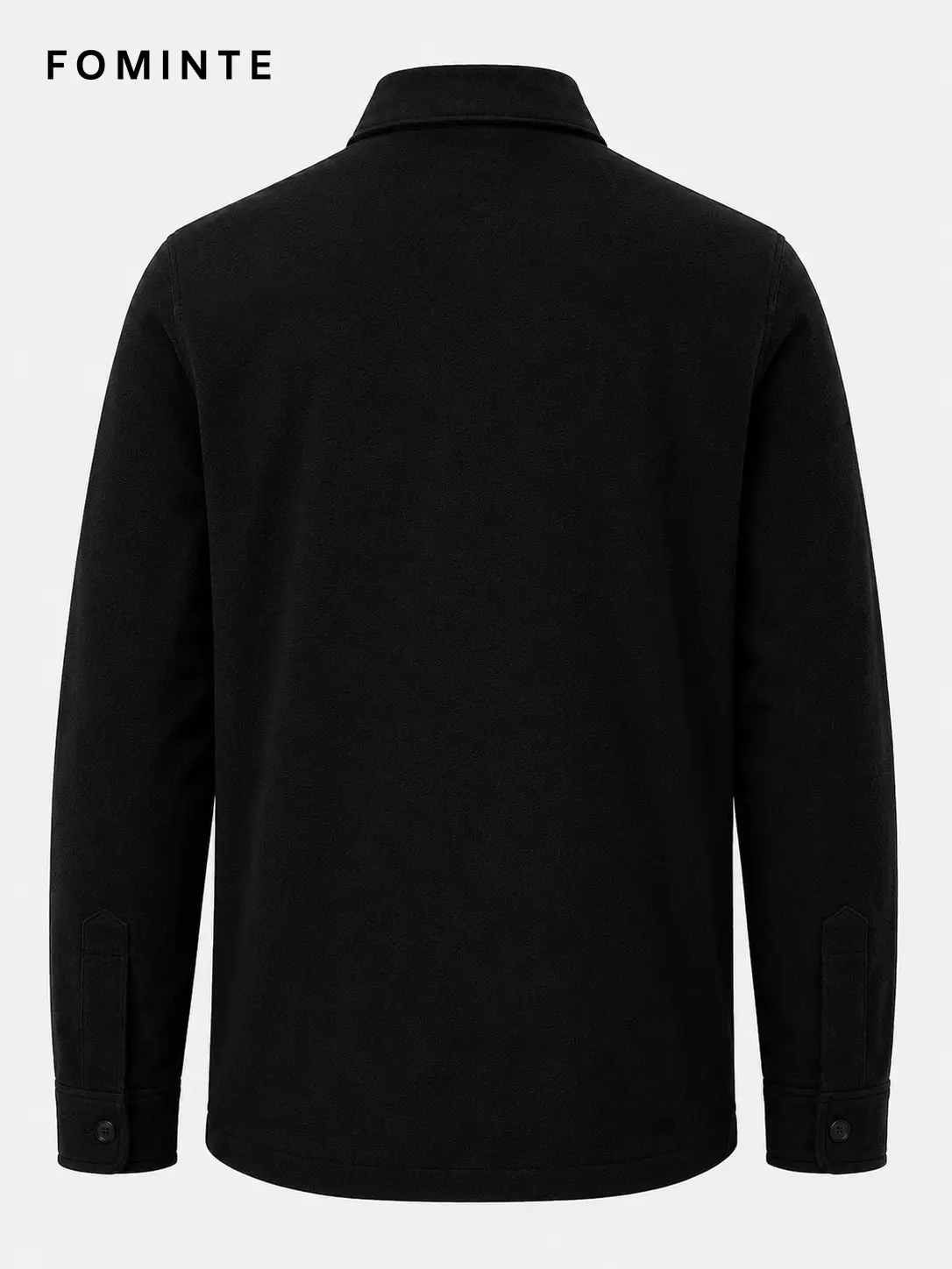 Men's Black Chest Pocket fleece Jacket