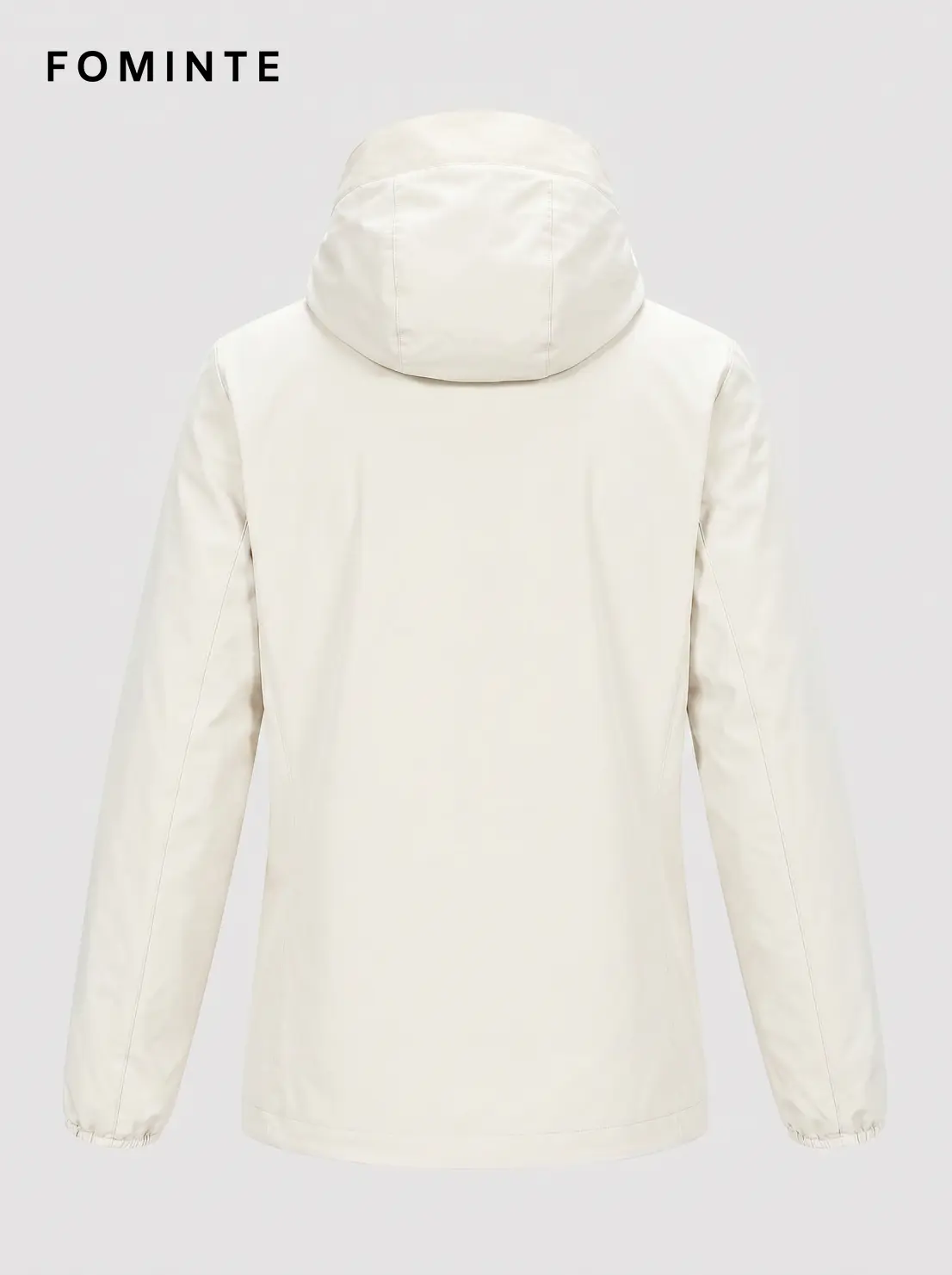 Unisex Off White Hooded Cycling Softshell Jacket