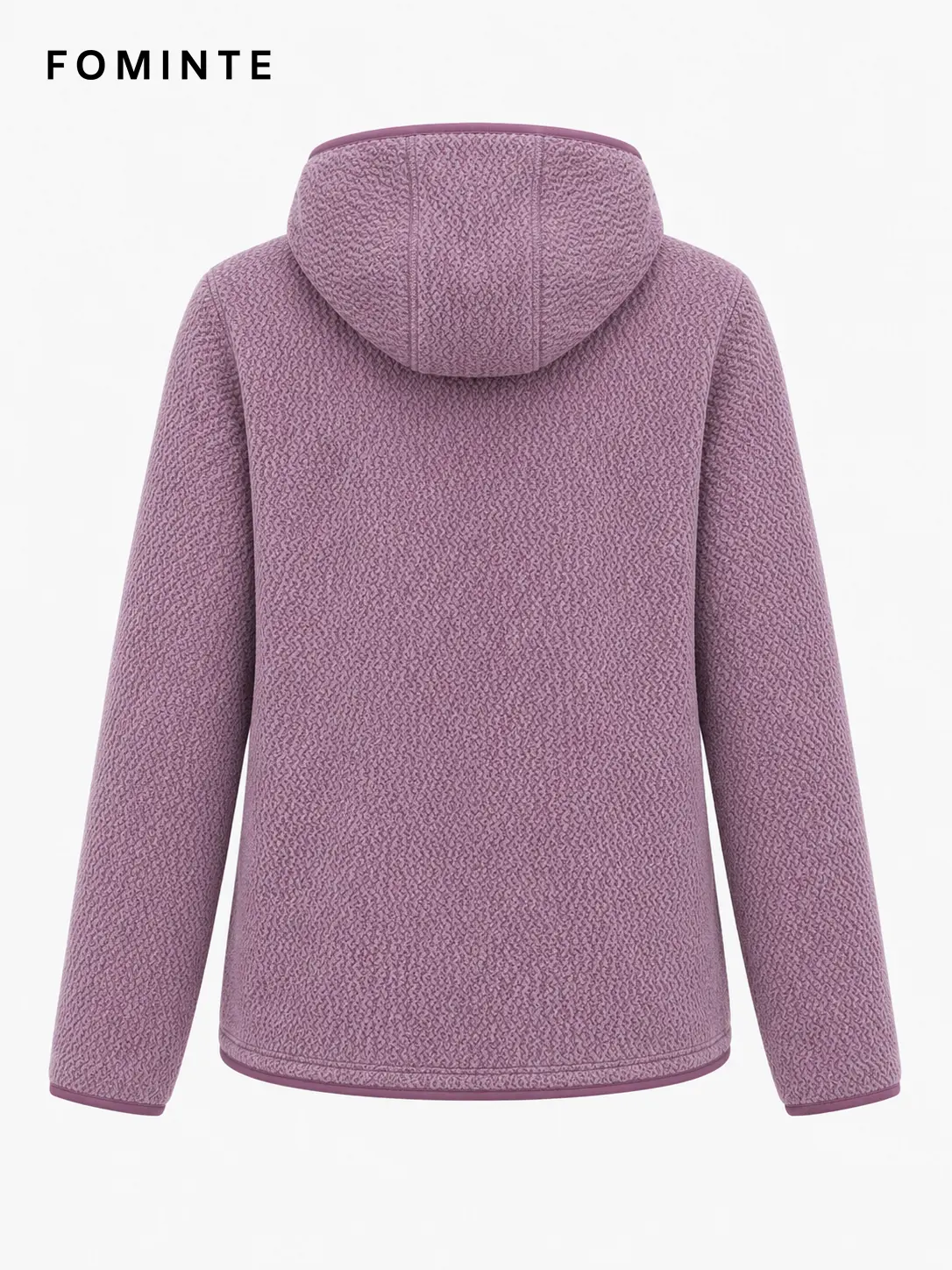 Women's Purple Hooded Full-Zip Fleece Jacket