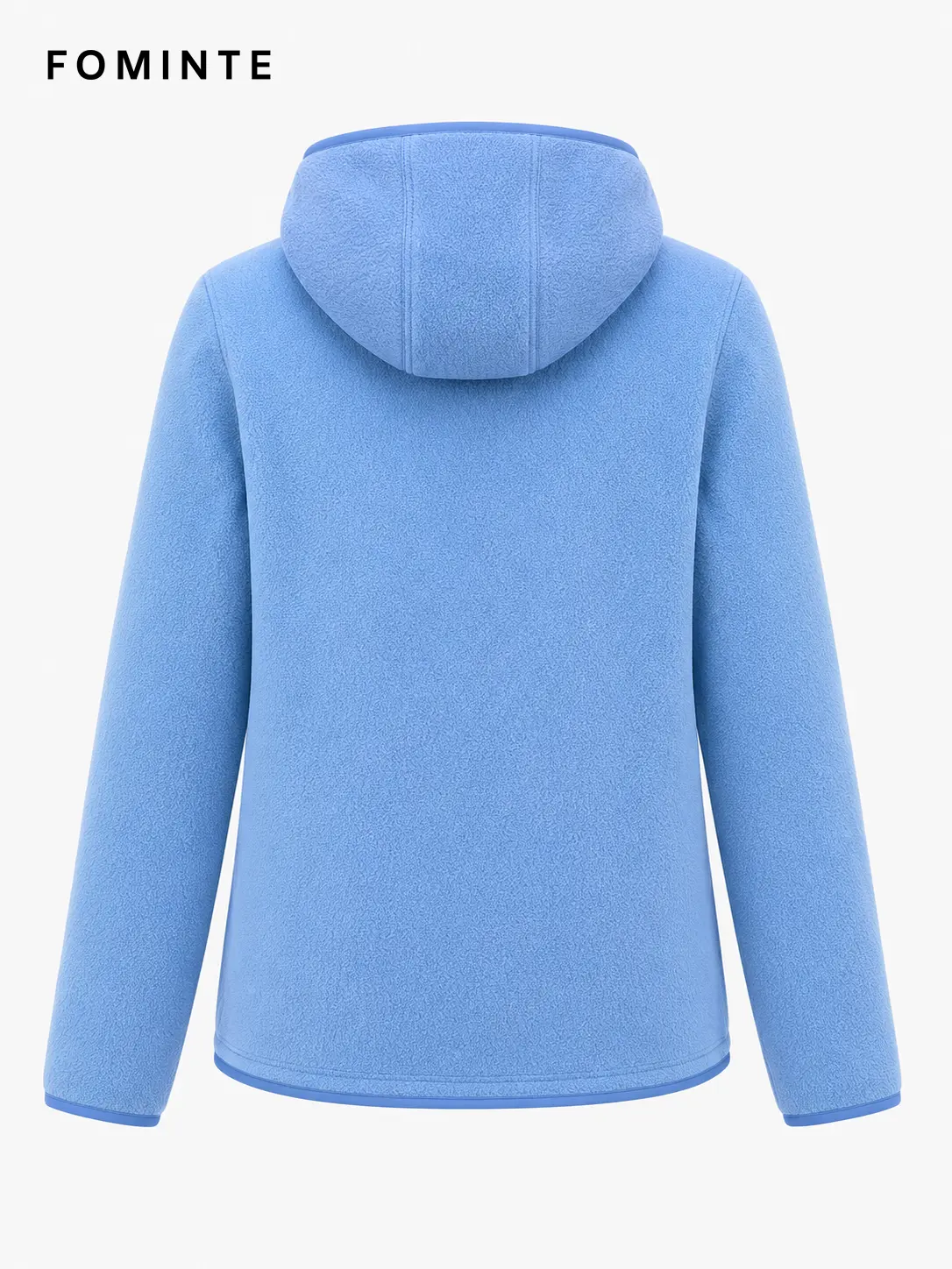 Women's Blue Hooded Full-Zip Fleece Jacket