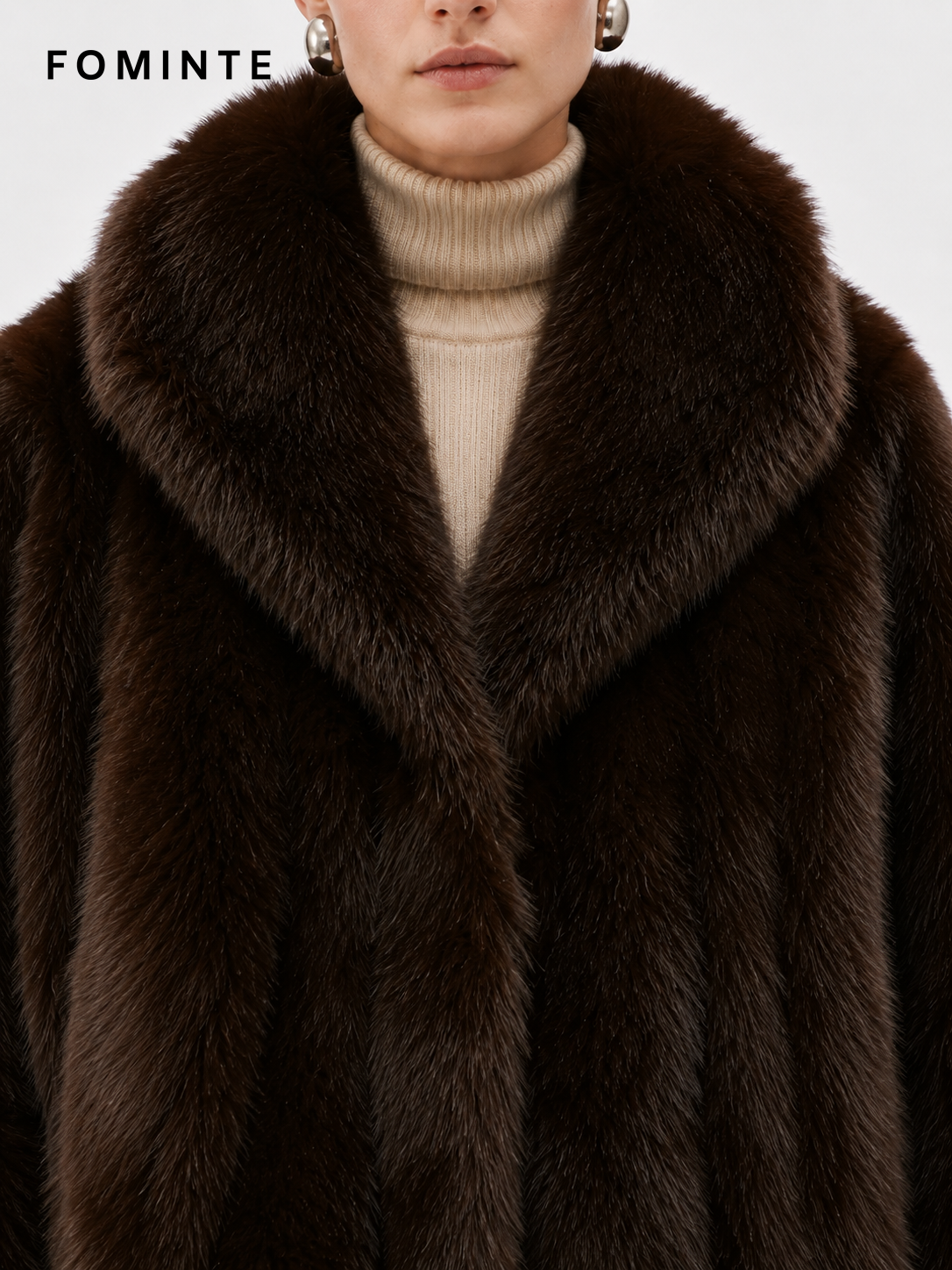 Wholesale Faux Mink Fur Short Coat (Brown) - FM0202000063