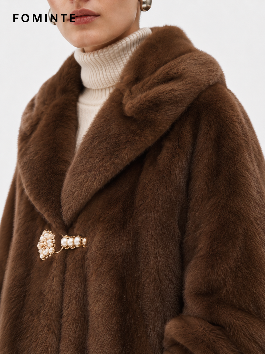 Wholesale Faux Mink Fur Shoulder Capelet - FM0202000066
