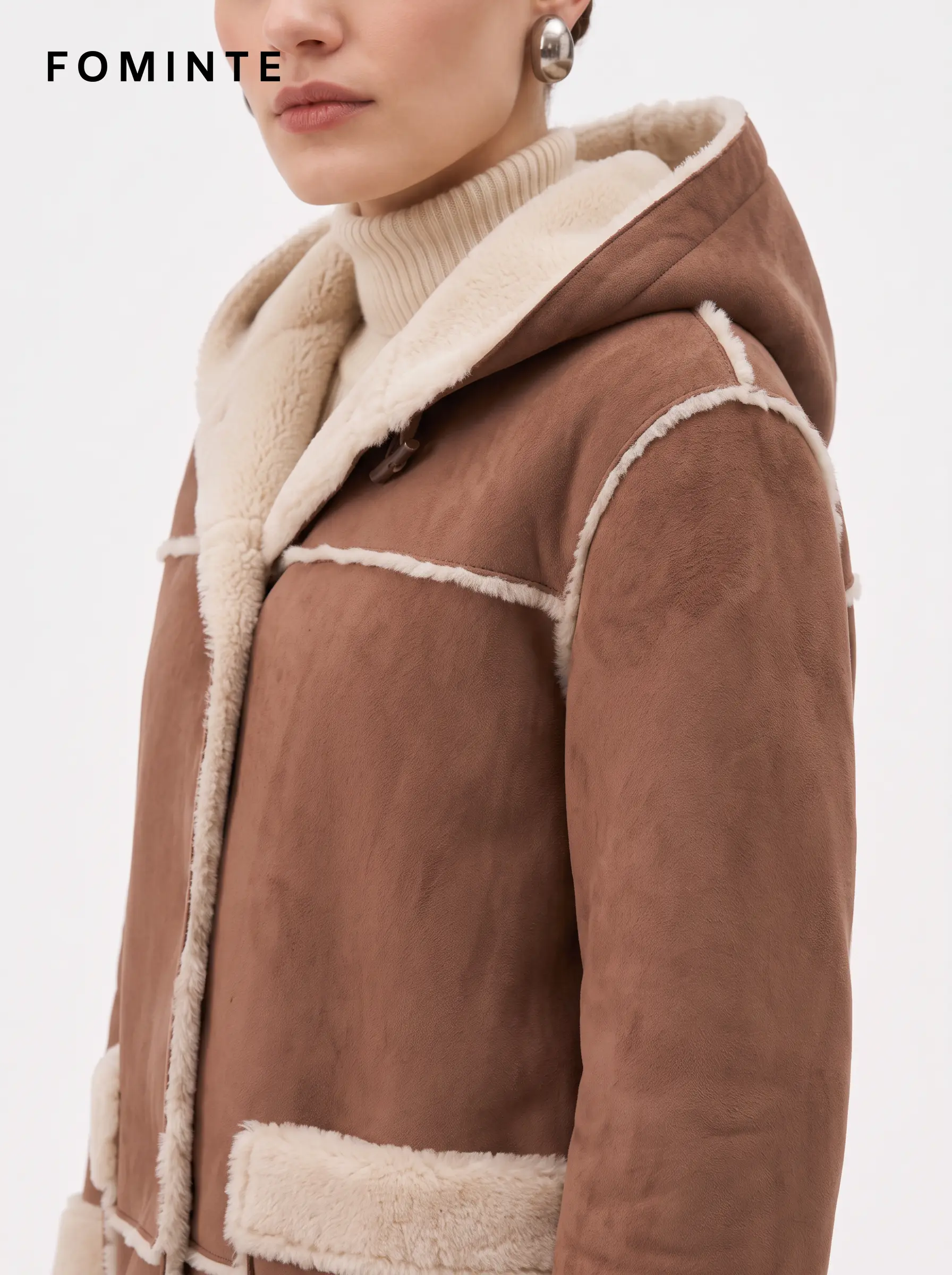 Wholesale Long Faux Shearling Duster Coat - FM0302000078