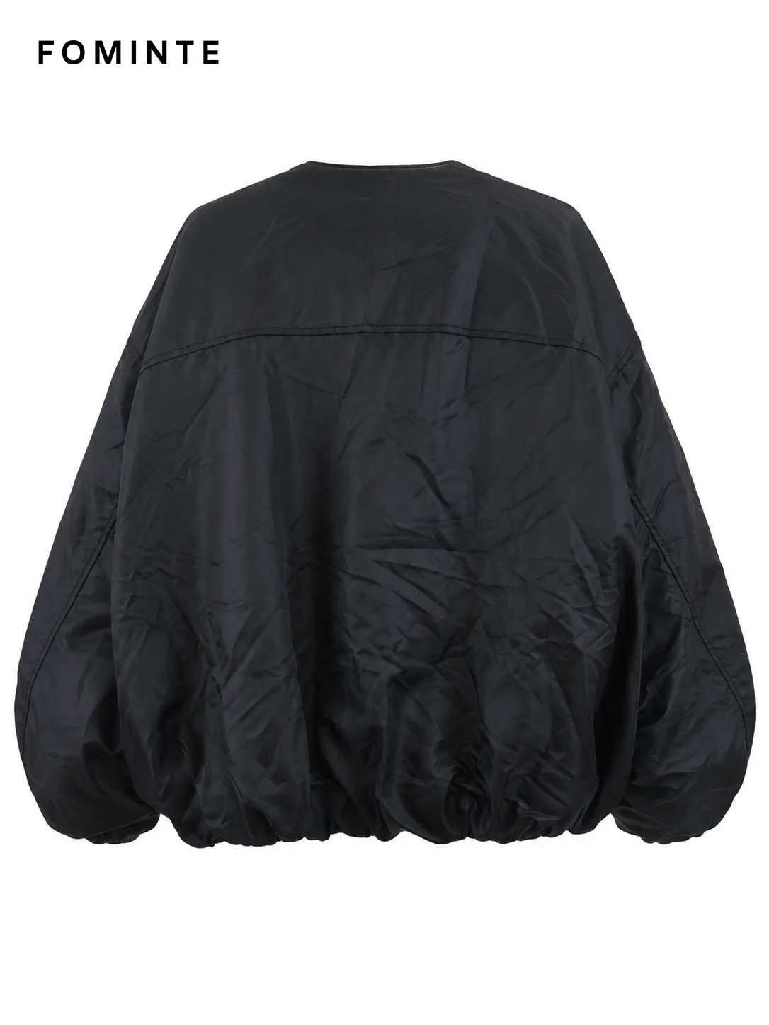 Black Quilted Jacket with Faux Fur Collar Wholesale