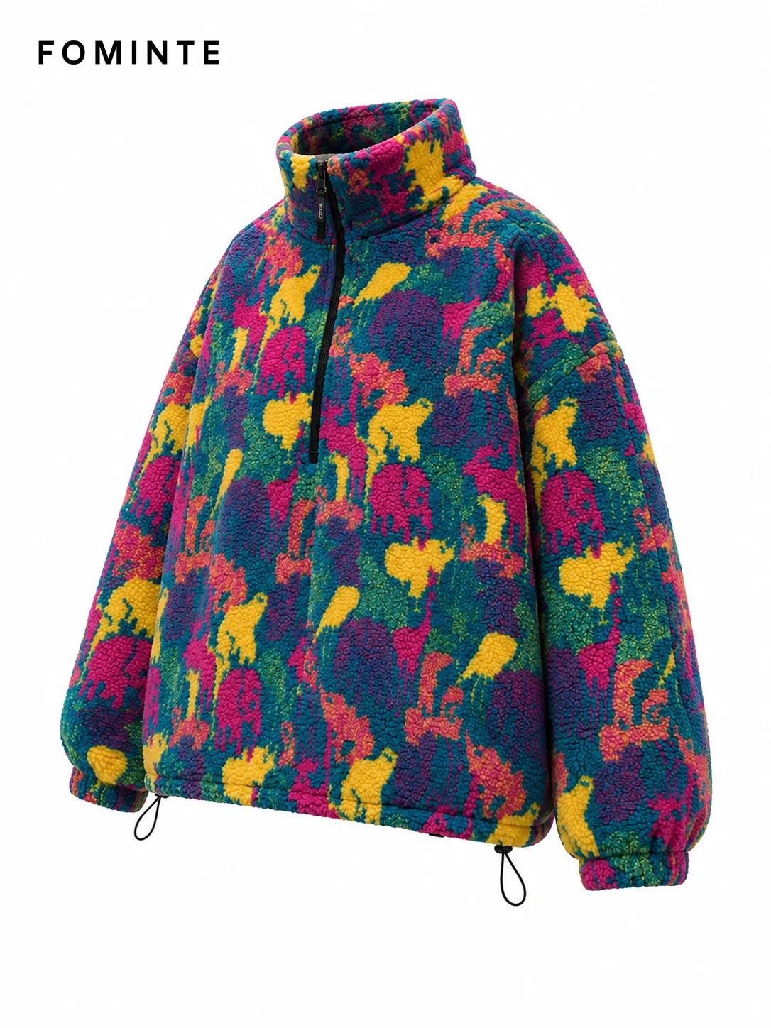 Fleece Half-Zip Pullover - All-Over Print Wholesale Custom Sportswear - FM0801000411