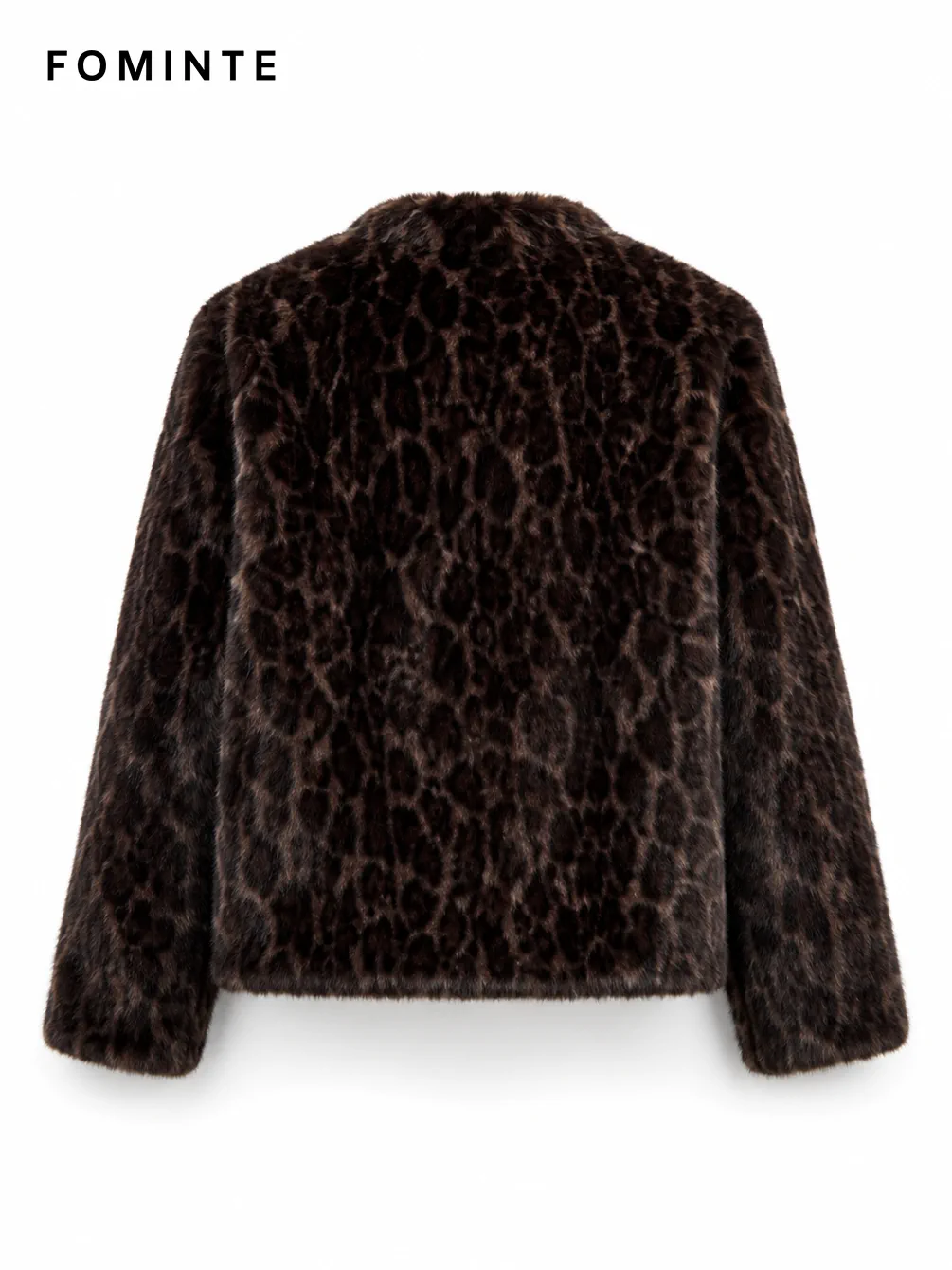 Espresso Mottled Faux Fur Jacket Wholesale