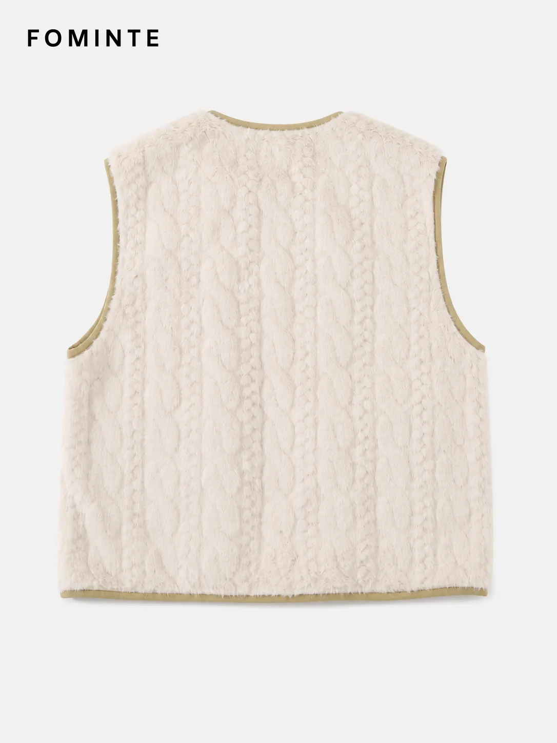 Wholesale Cable Textured Fleece Vest - FM0302000087