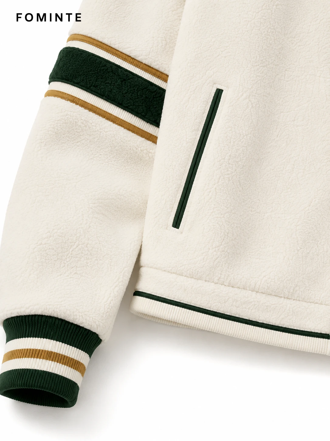World Cup Fleece Jacket - Cream White Cotton Wholesale