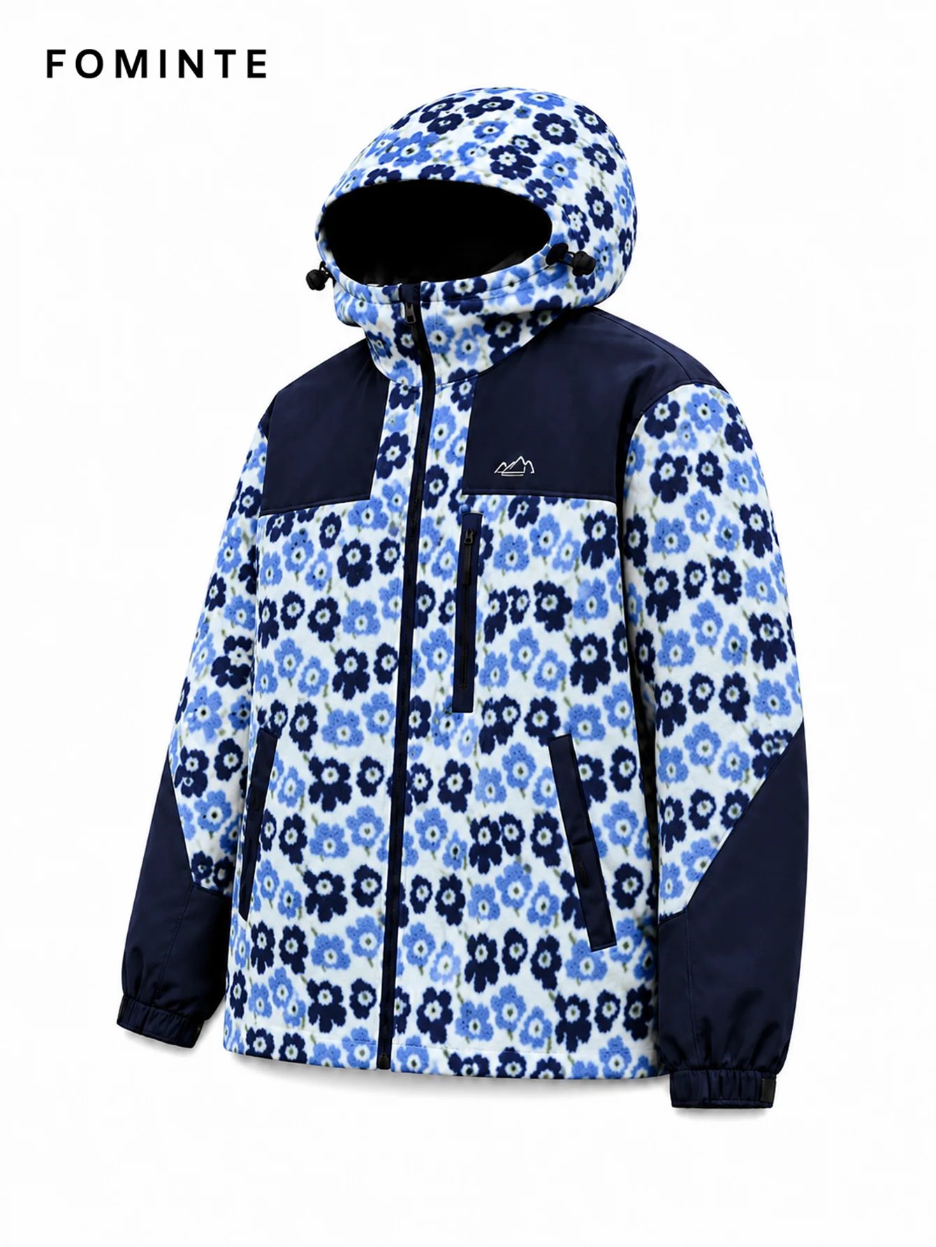 Fleece Outdoor Spliced Windbreaker - All-Over Print Wholesale Custom Sportswear - FM0801000412-5