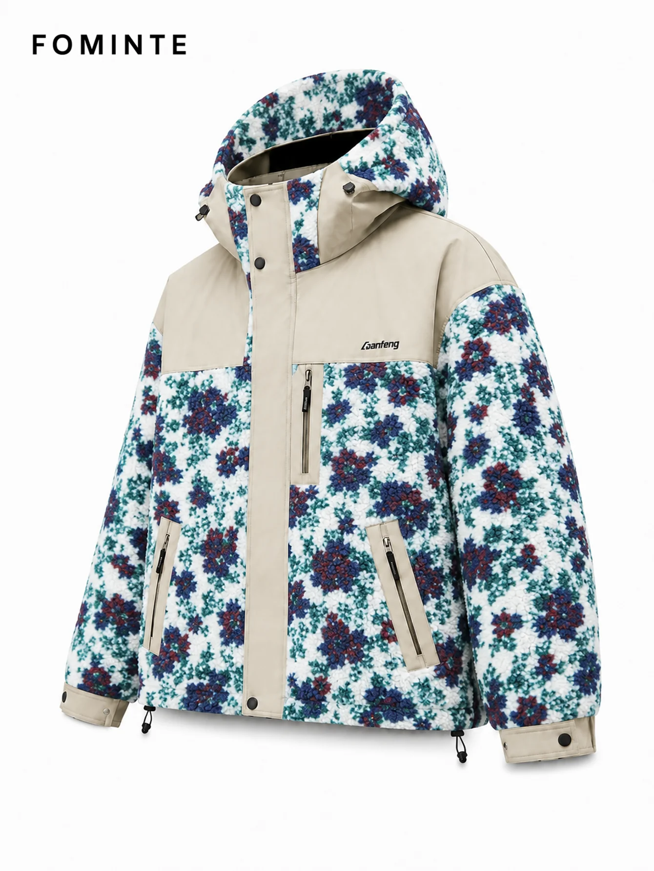 Fleece Outdoor Spliced Windbreaker - All-Over Print Wholesale Custom Sportswear - FM0801000413-5