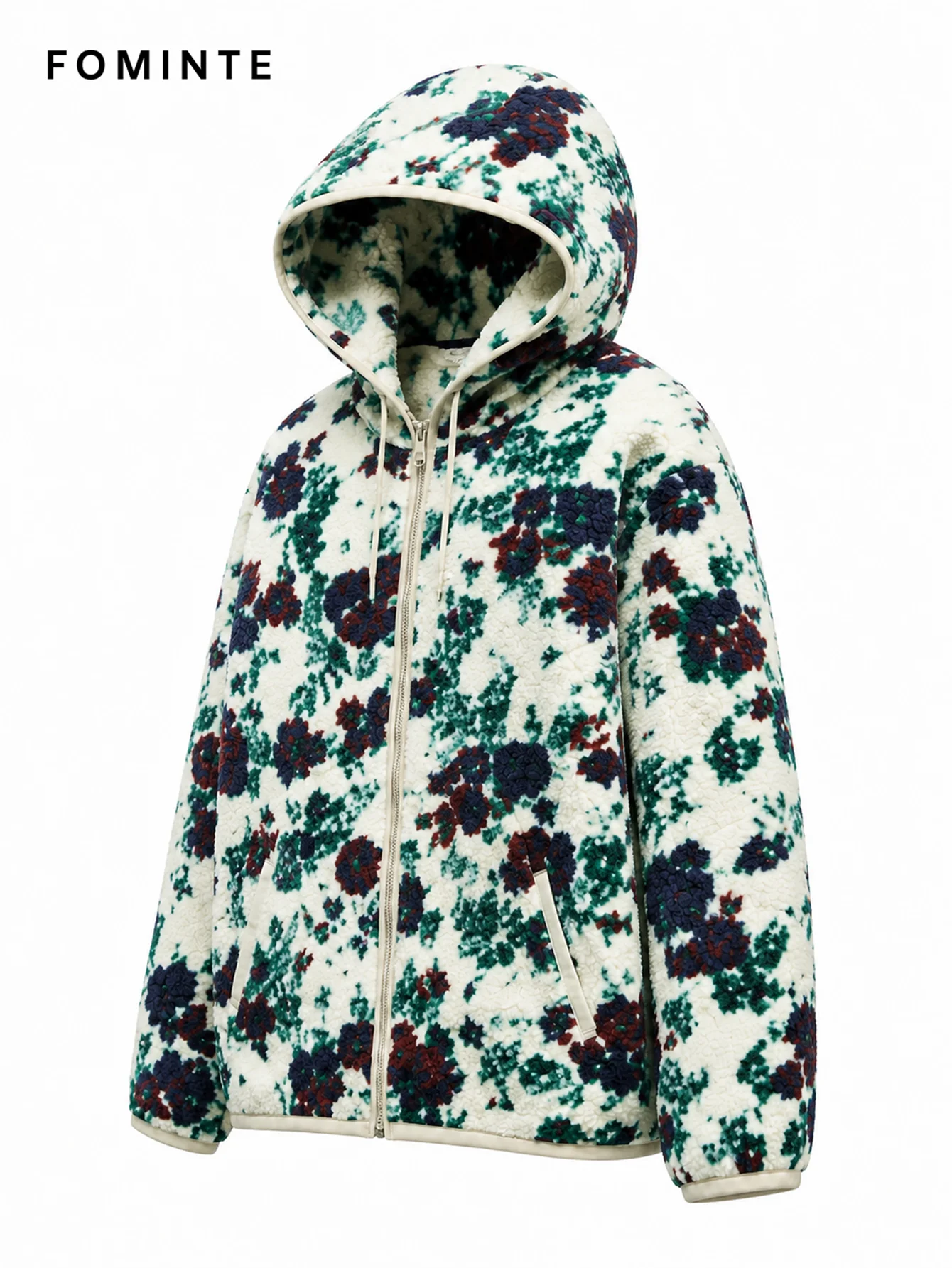 Fleece Hooded Jacket - All-Over Print Wholesale Custom Sportswear - FM0801000413-1