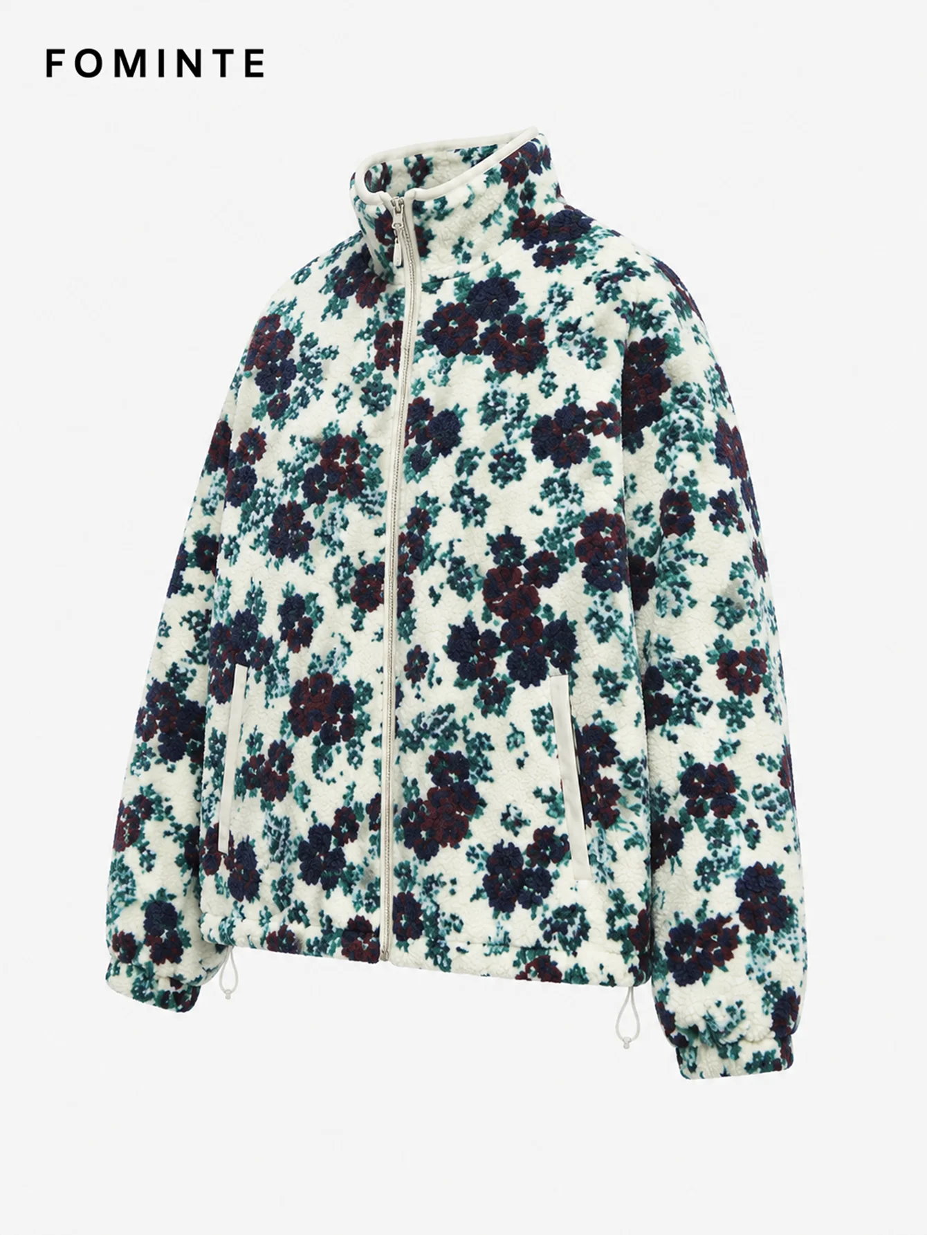 Fleece High Collar Full-Zip Jacket - All-Over Print Wholesale Custom Sportswear - FM0801000413-3
