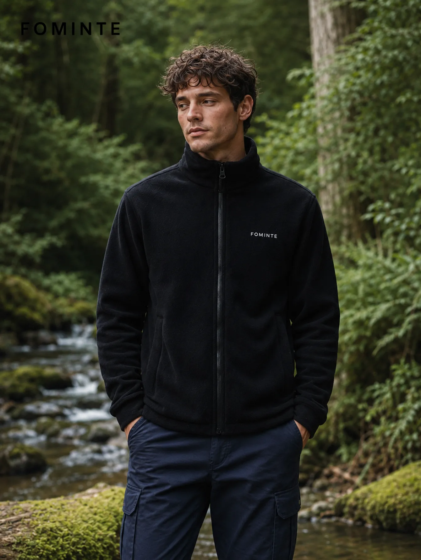 Black Full-Zip Fleece Jacket FM0801000417