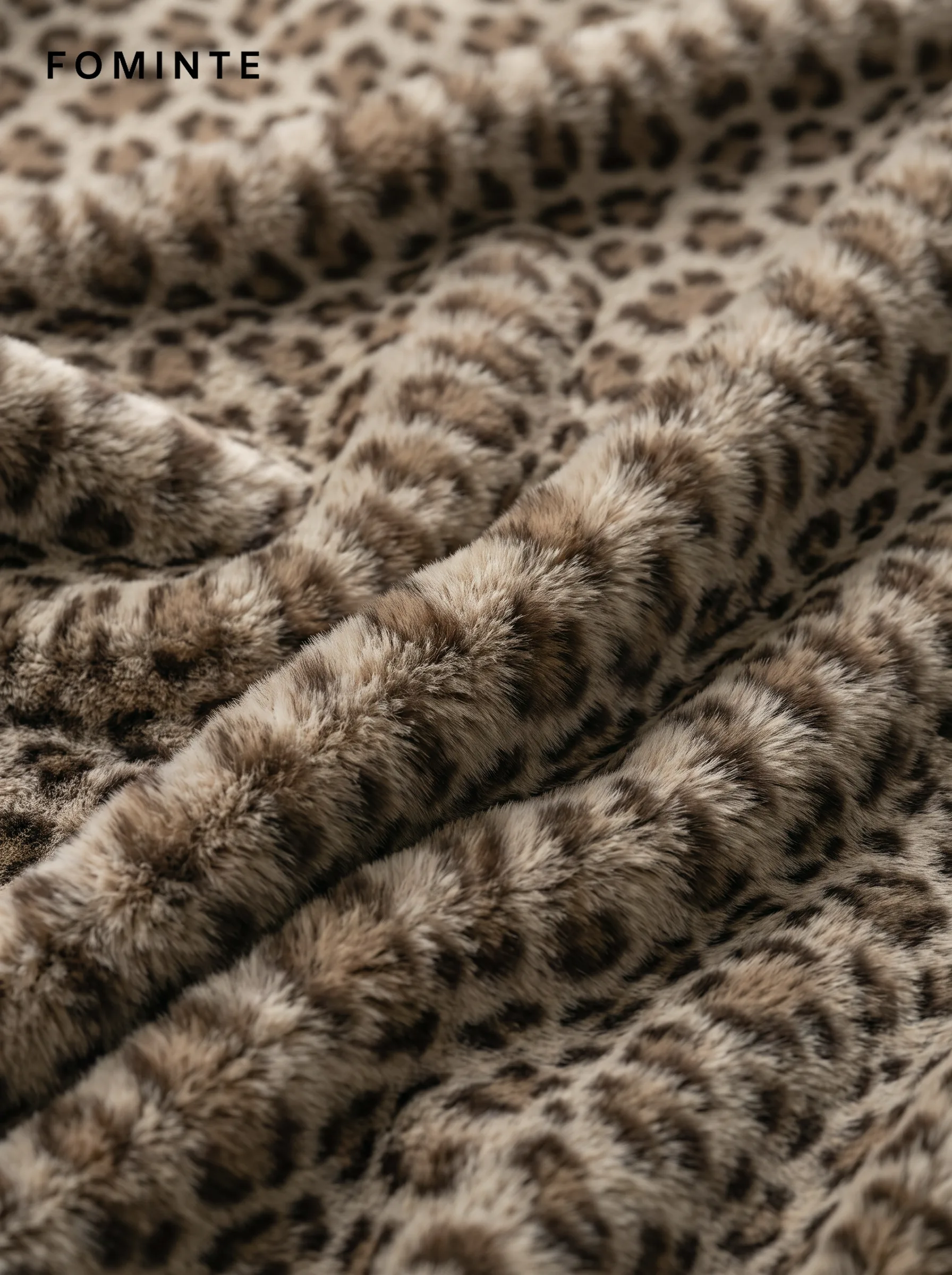Oatmeal Vintage Botanical Jacquard Faux Fur Jacket