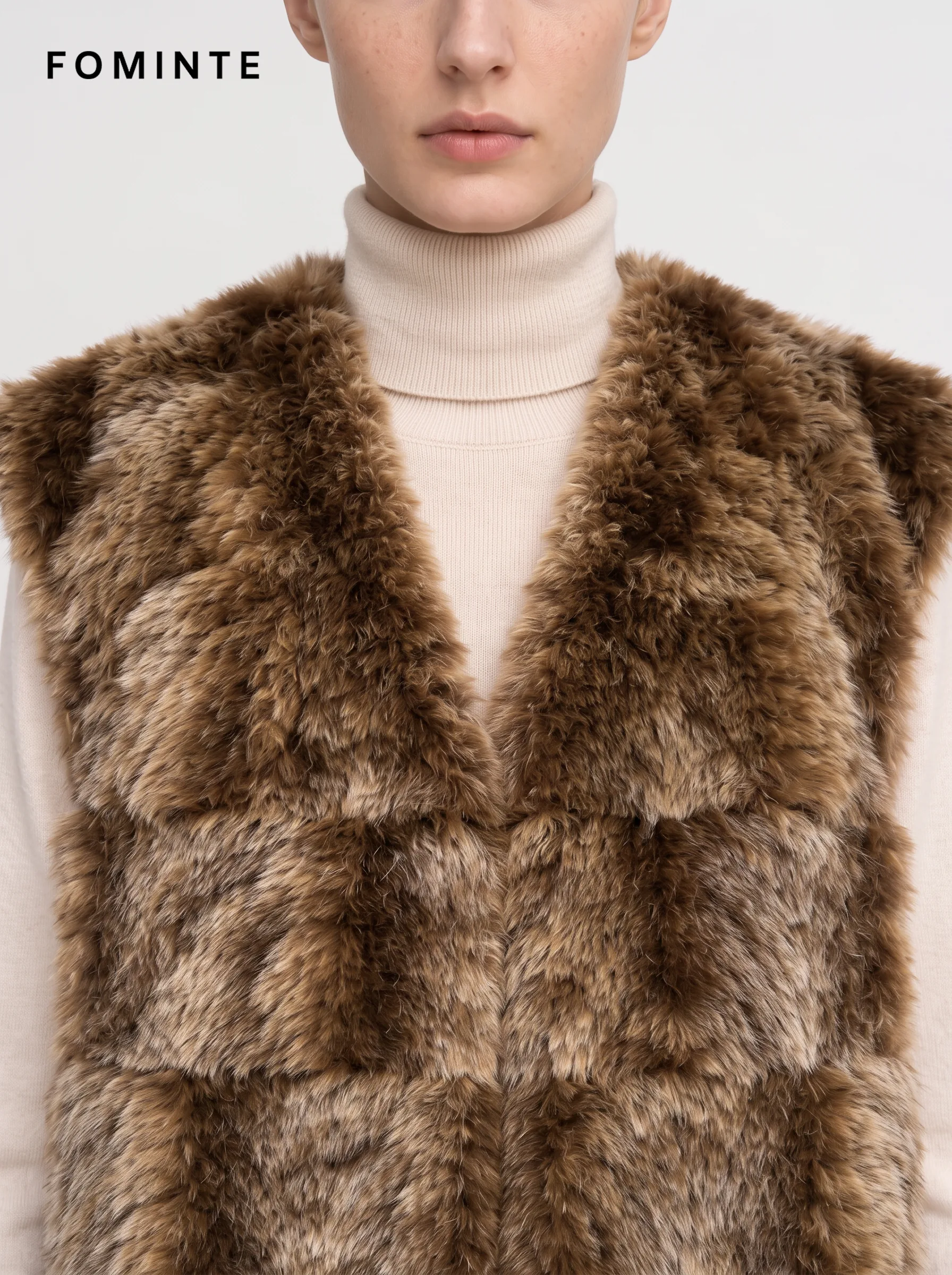 Classic Tawny Amber Leopard Print Faux Fur Coat