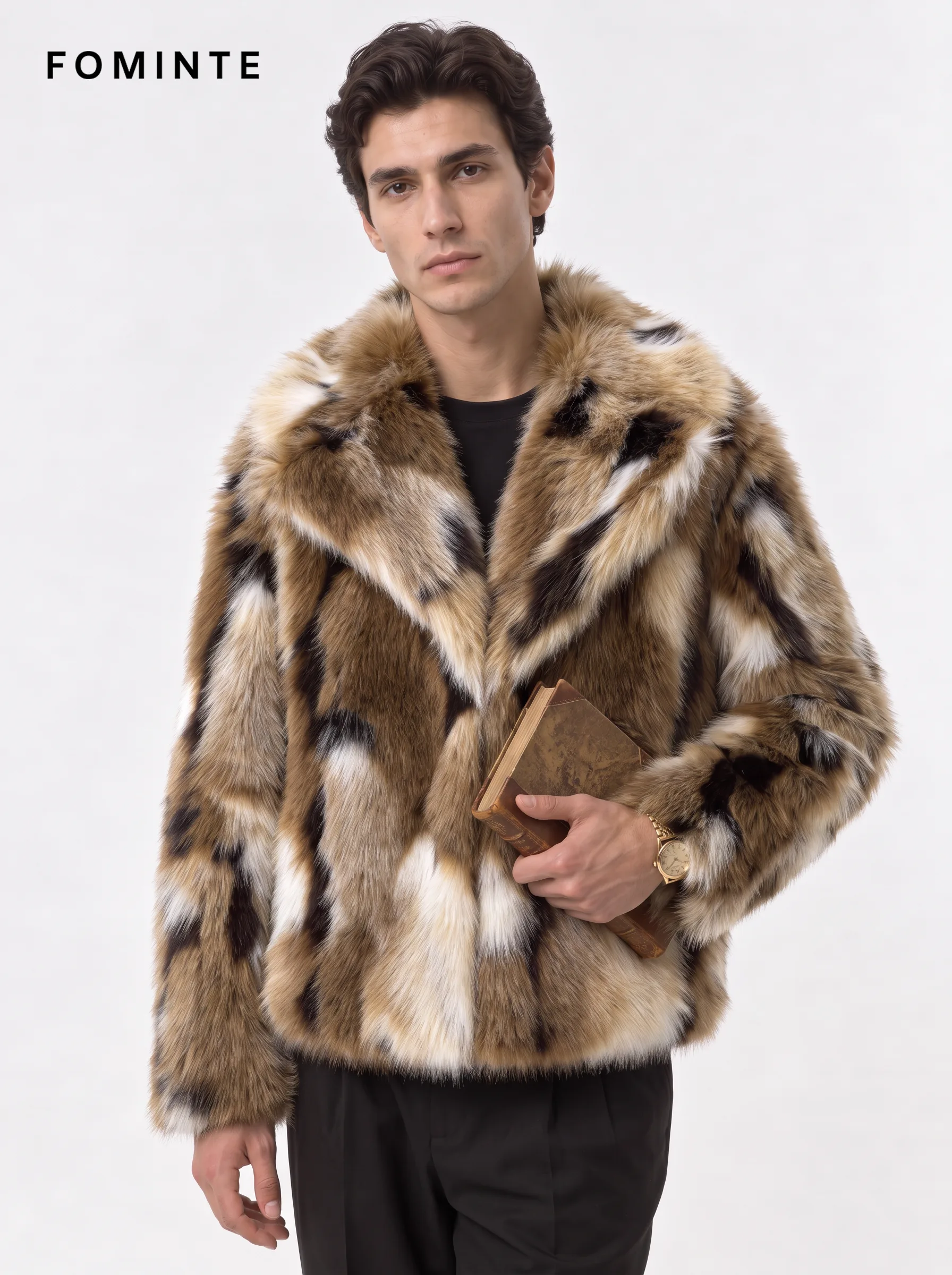 Dark Chocolate Hooded Heavyweight Faux Fur Parka