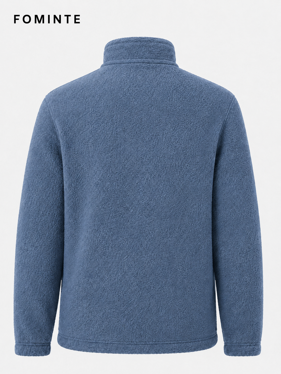 Grey Blue Men's Quarter-Zip Fleece Pullover Wholesale Custom Outerwear - FM0801000449-2