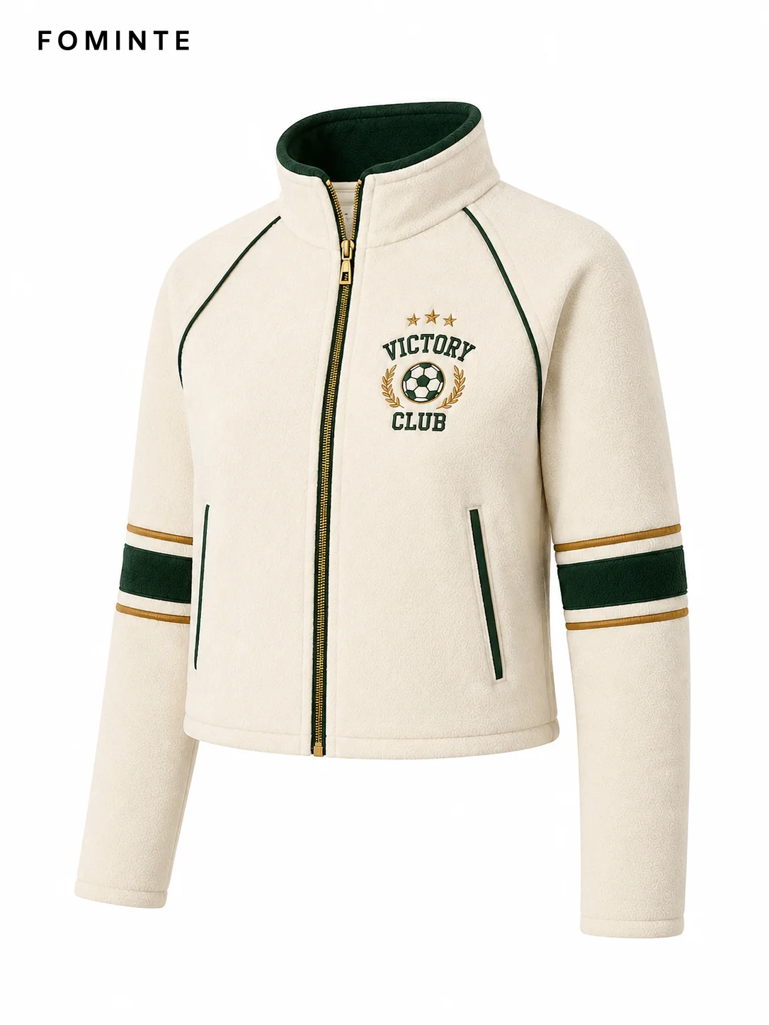 Fleece Stand Collar Cardigan - Solid Color Wholesale Custom Sportswear - FM0802000404-4