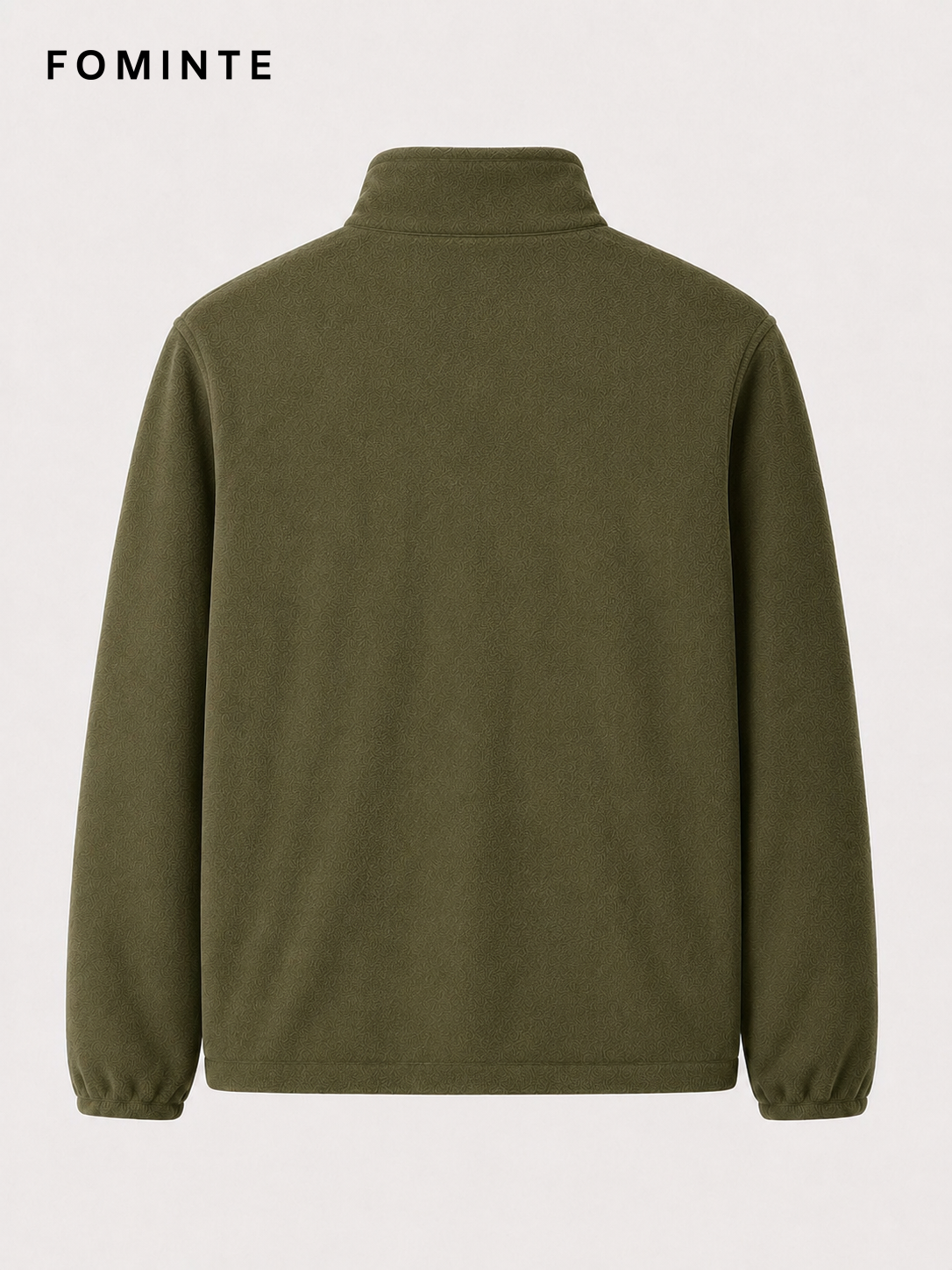 Olive Green Men's Full-Zip Fleece Jacket Wholesale Custom Outerwear - FM0802000434-3