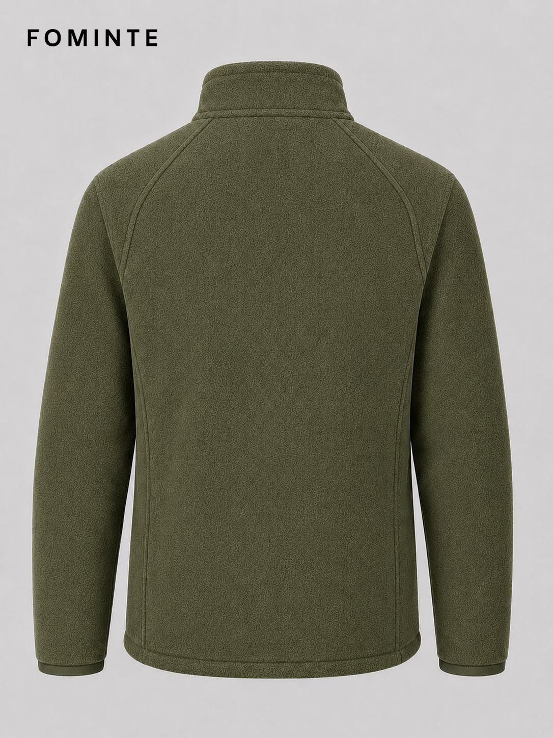 Olive Green Unisex Full-Zip Fleece Jacket Wholesale Custom Outerwear - FM0802000435-2