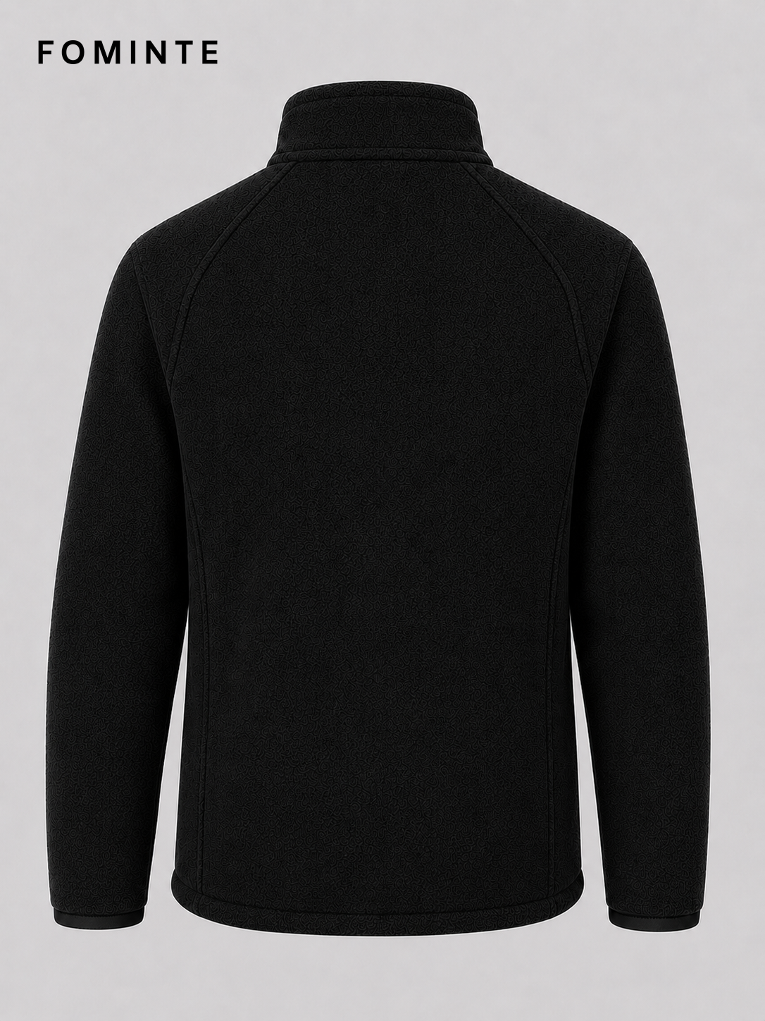 Black Unisex Full-Zip Fleece Jacket Wholesale Custom Outerwear - FM0802000435-3